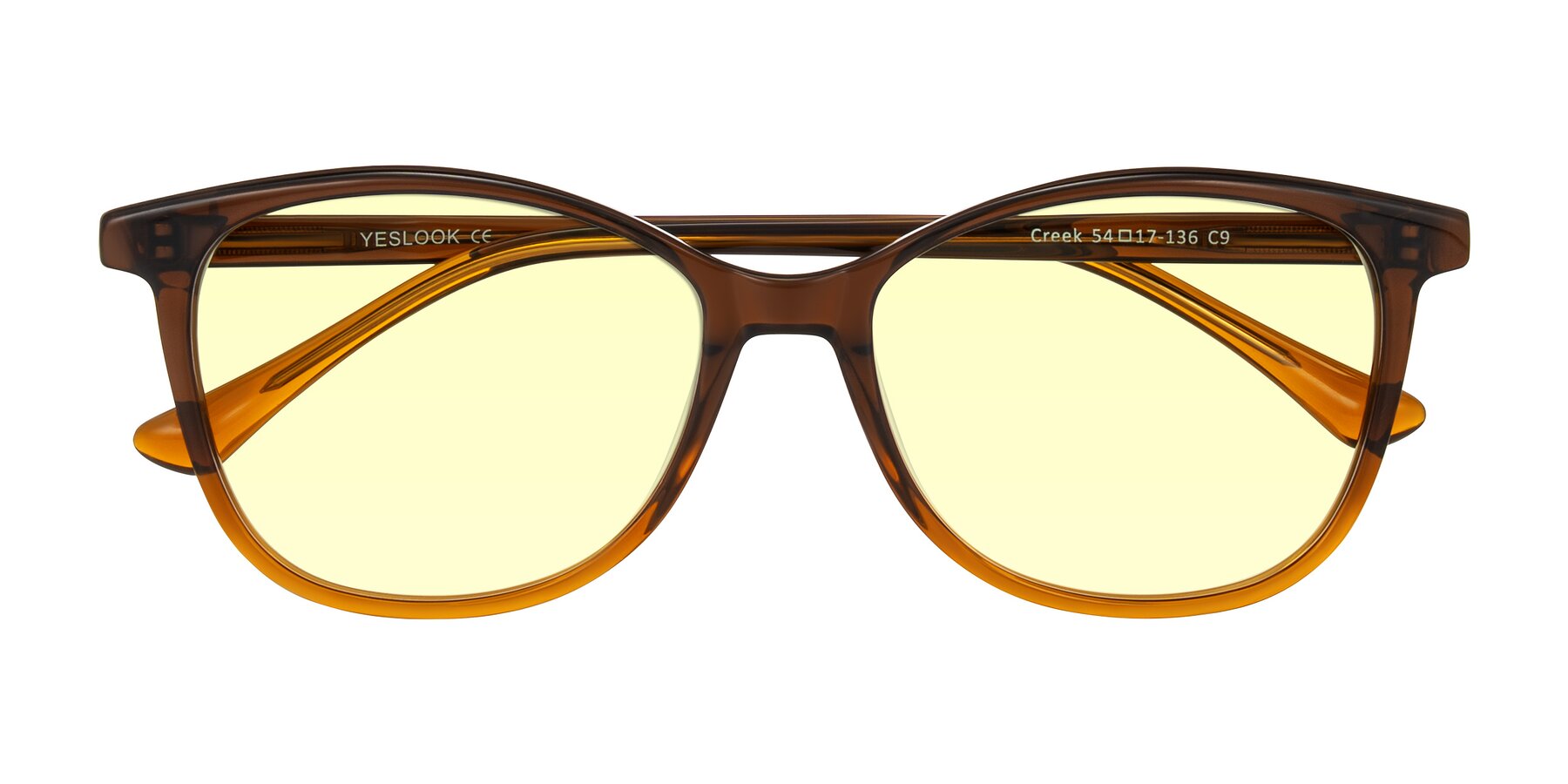 Folded Front of Creek in Gradient Brown with Light Yellow Tinted Lenses