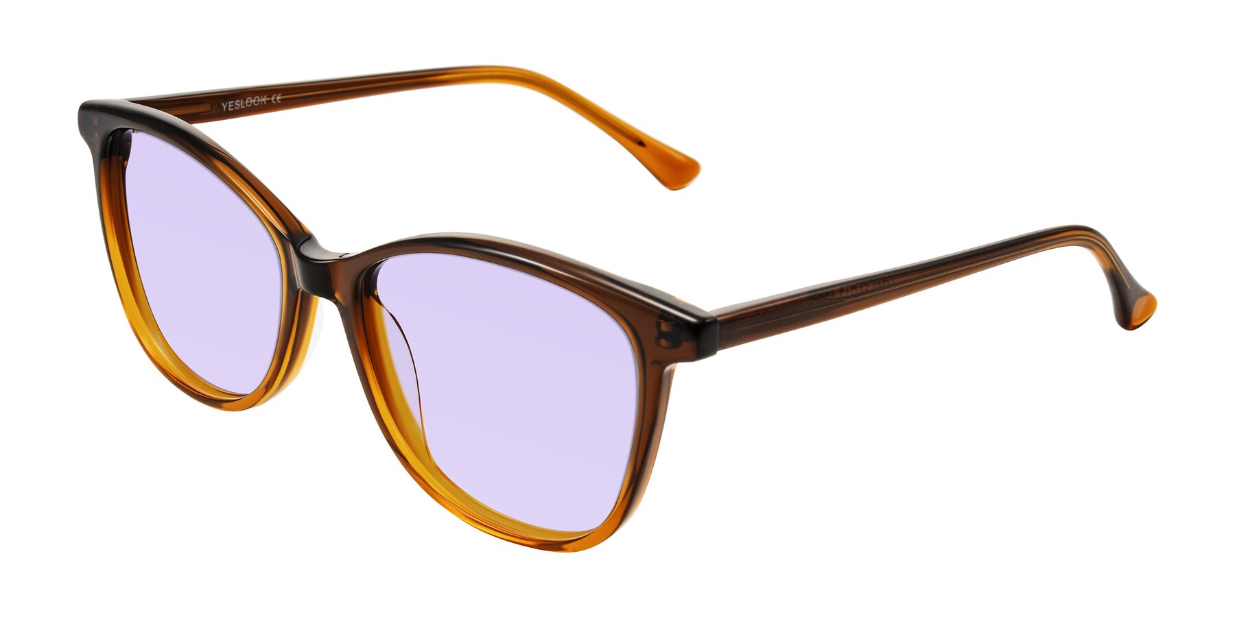 Angle of Creek in Gradient Brown with Light Purple Tinted Lenses