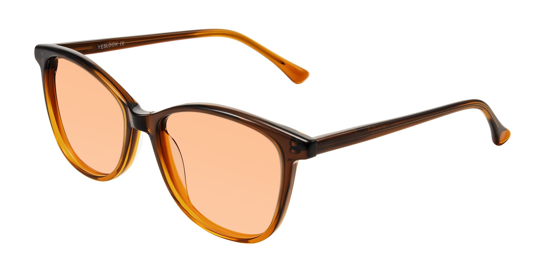Angle of Creek in Gradient Brown with Light Orange Tinted Lenses