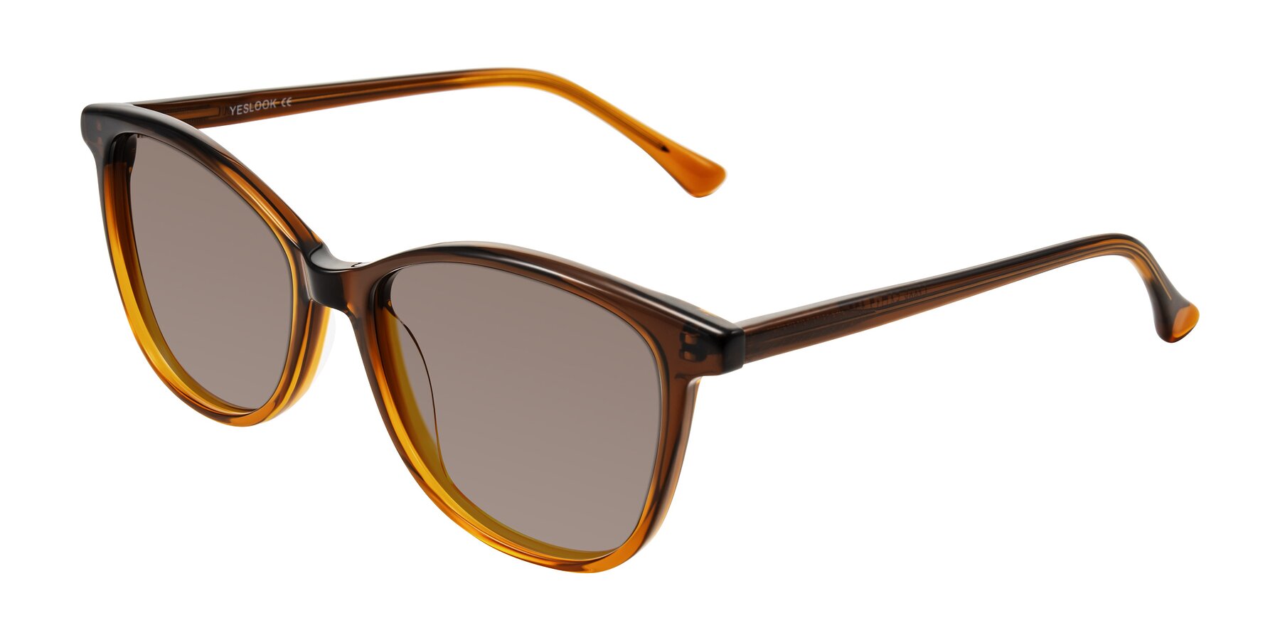 Angle of Creek in Gradient Brown with Medium Brown Tinted Lenses