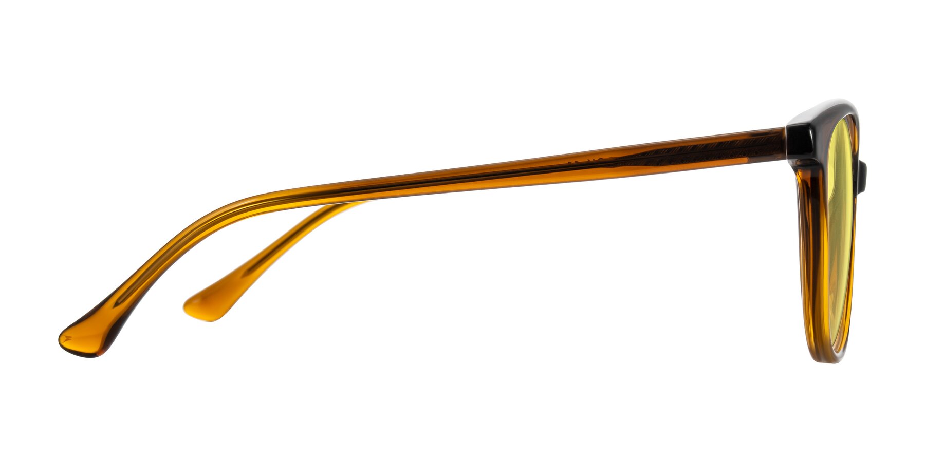 Side of Creek in Gradient Brown with Medium Yellow Tinted Lenses