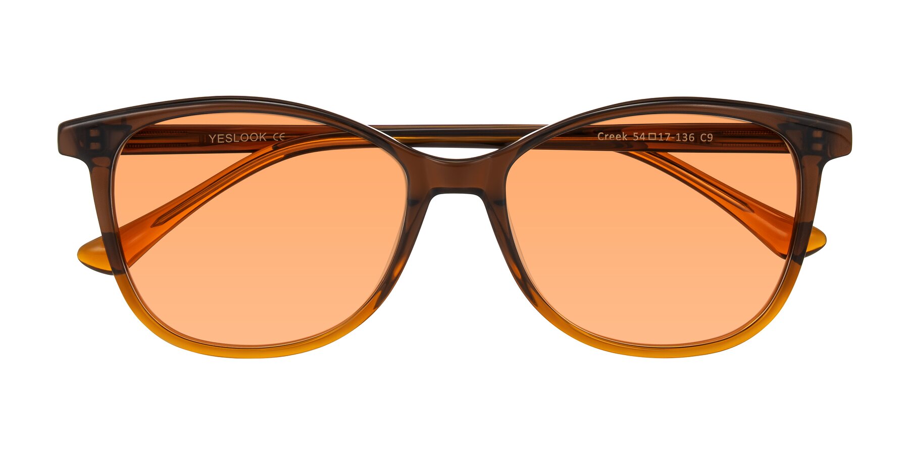 Folded Front of Creek in Gradient Brown with Medium Orange Tinted Lenses