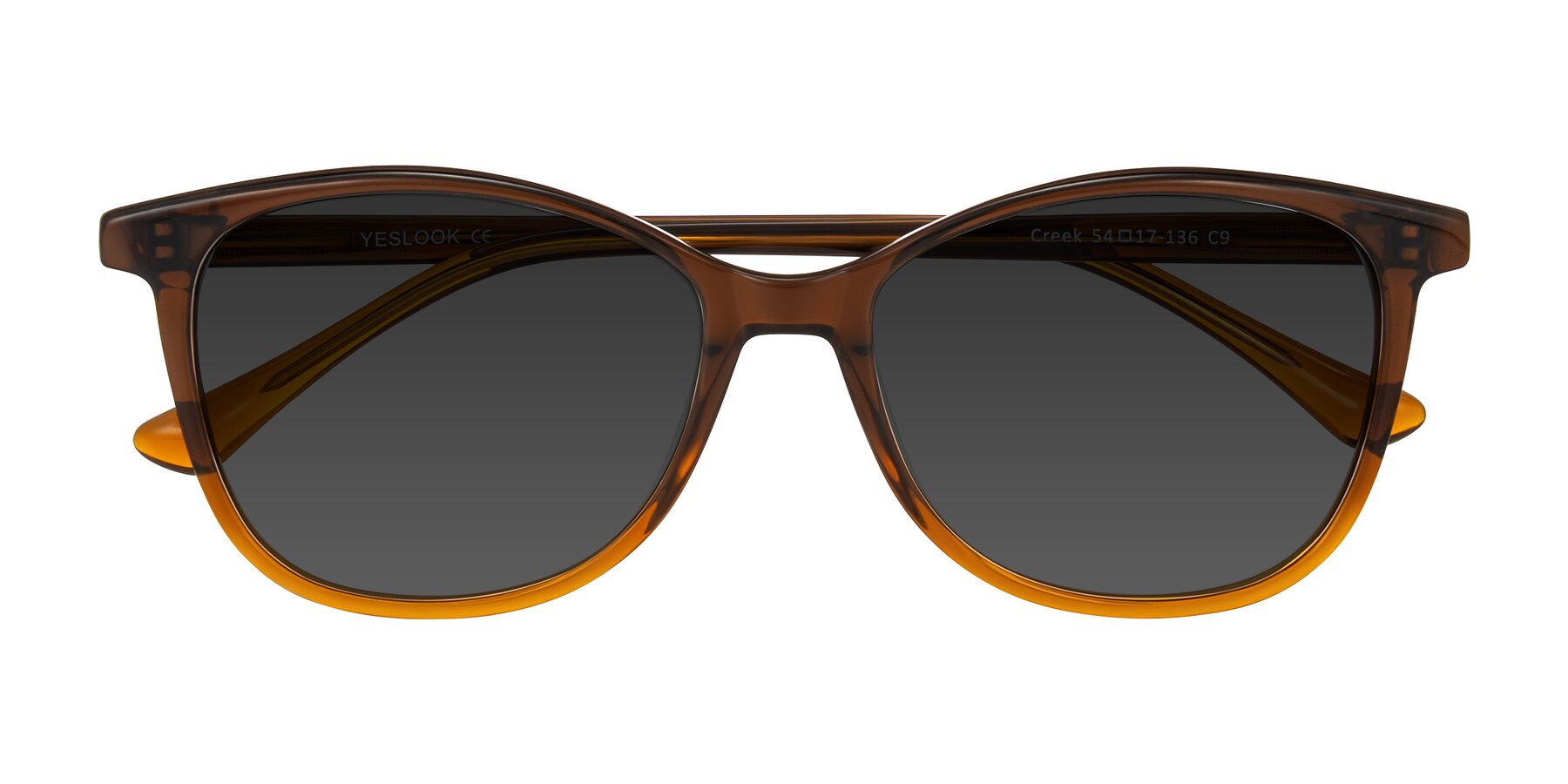 Folded Front of Creek in Gradient Brown with Gray Tinted Lenses