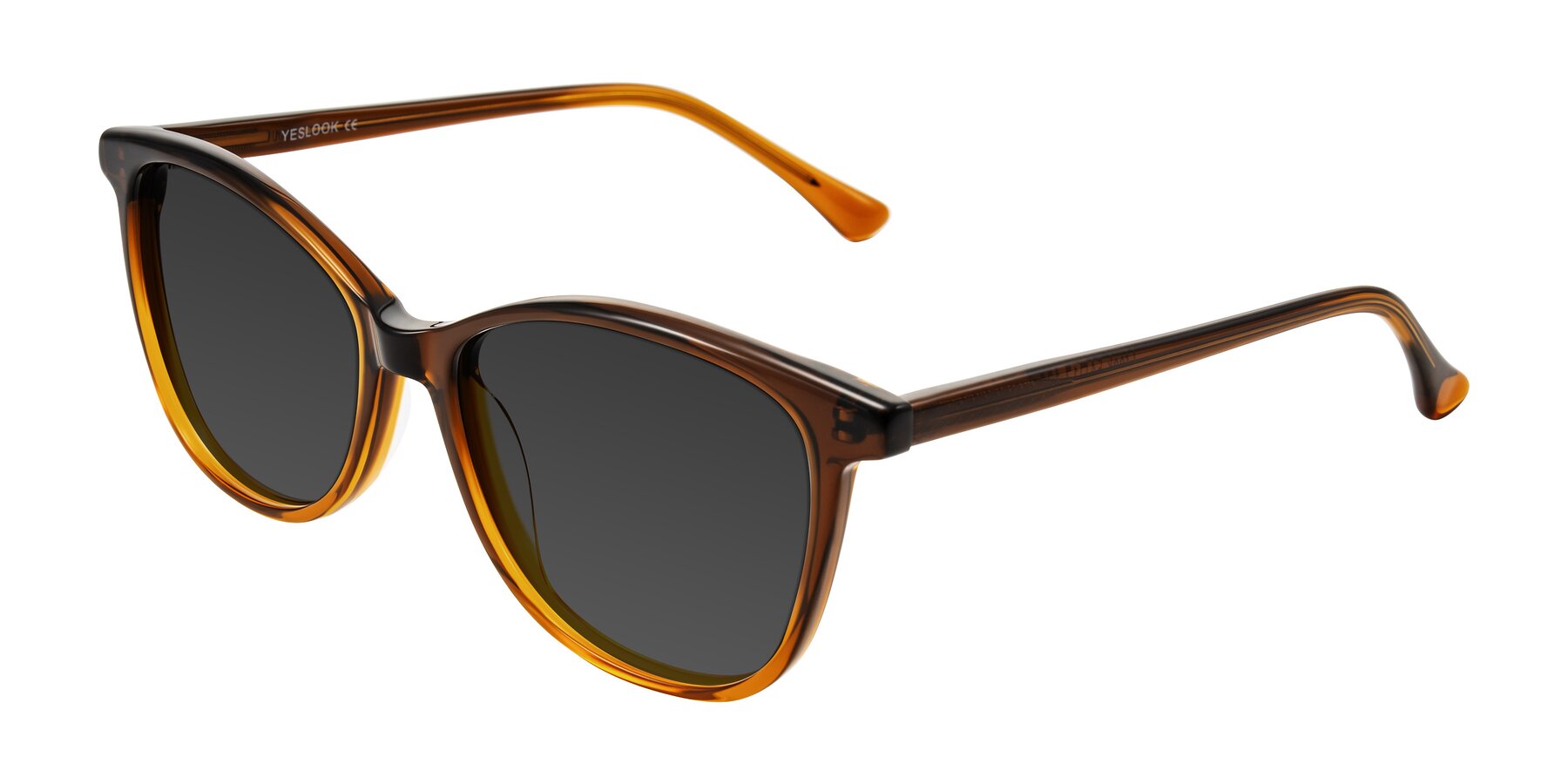 Angle of Creek in Gradient Brown with Gray Tinted Lenses