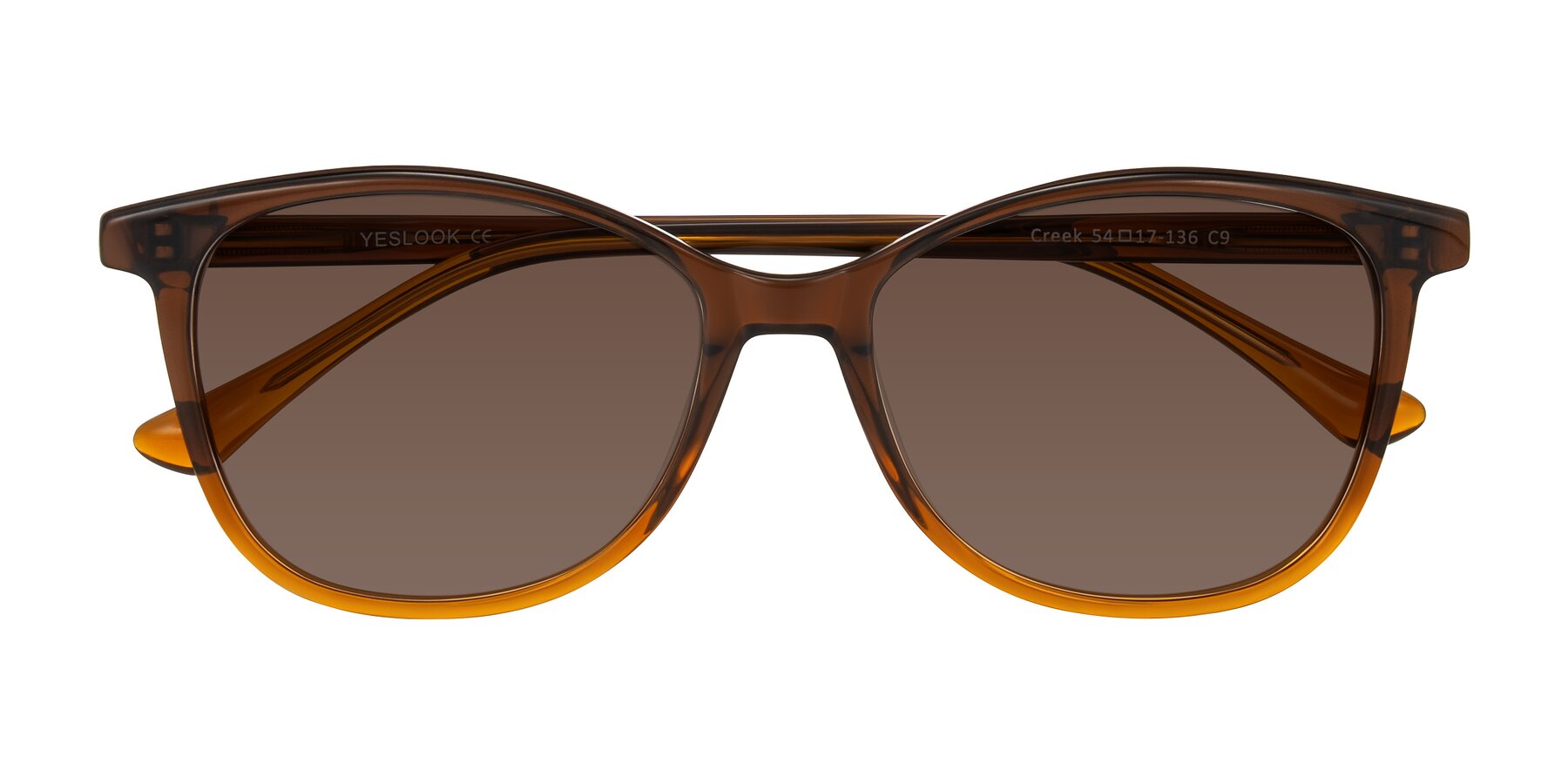 Folded Front of Creek in Gradient Brown with Brown Tinted Lenses