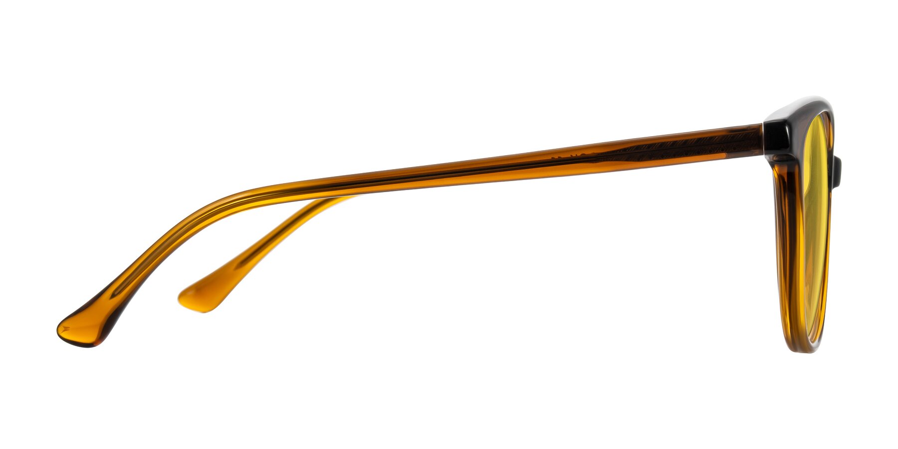 Side of Creek in Gradient Brown with Yellow Tinted Lenses