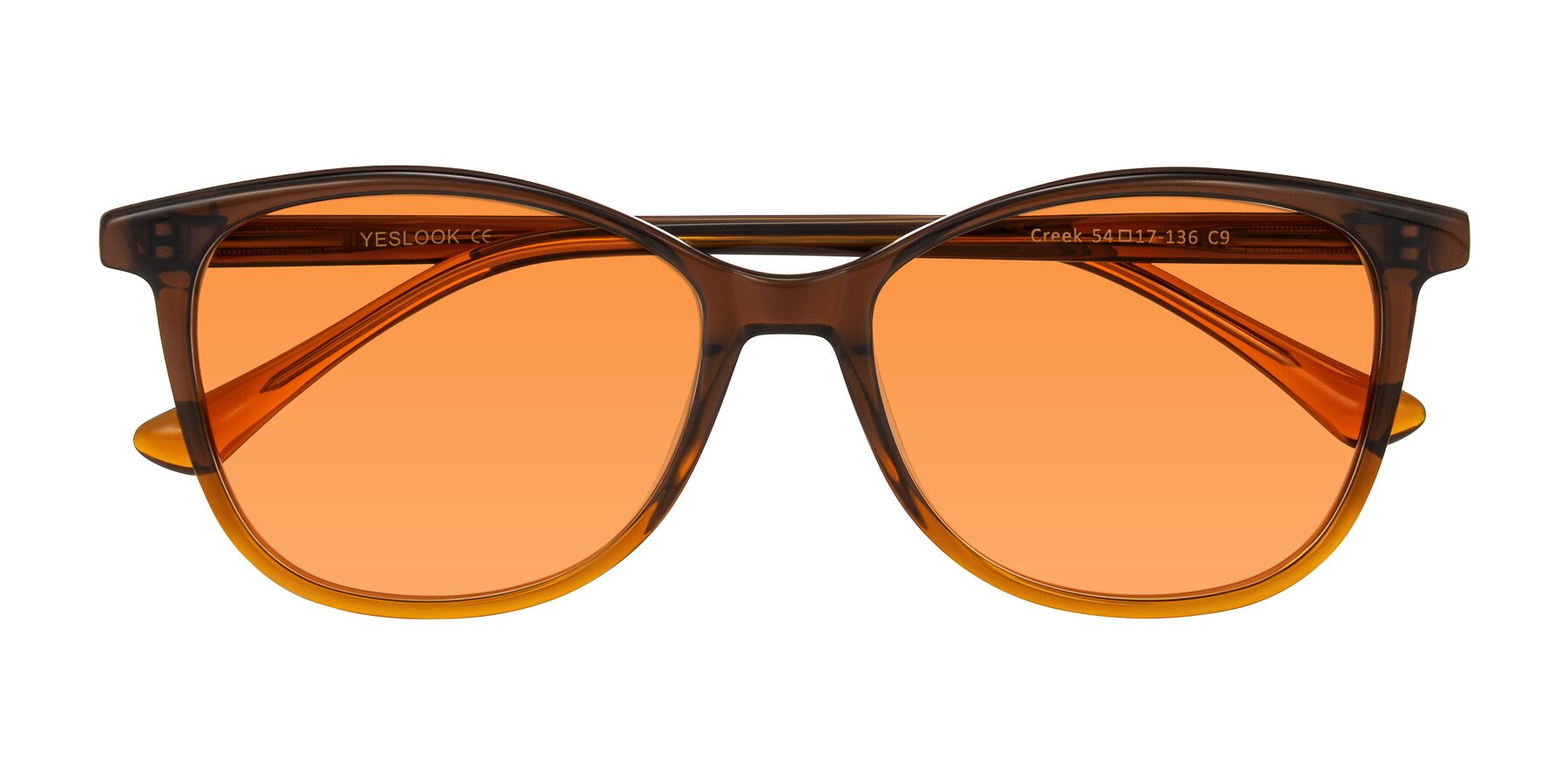 Folded Front of Creek in Gradient Brown with Orange Tinted Lenses
