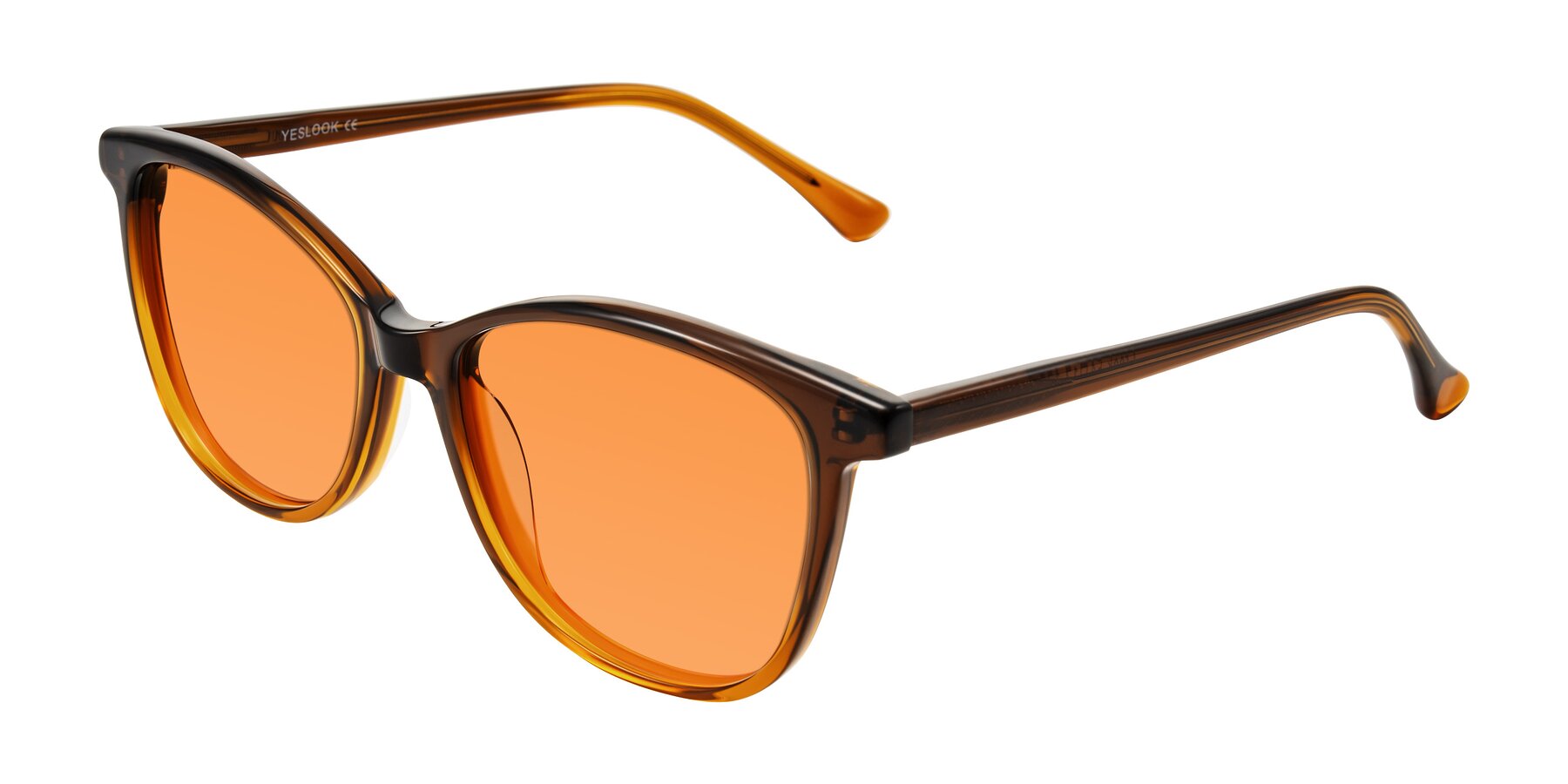 Angle of Creek in Gradient Brown with Orange Tinted Lenses