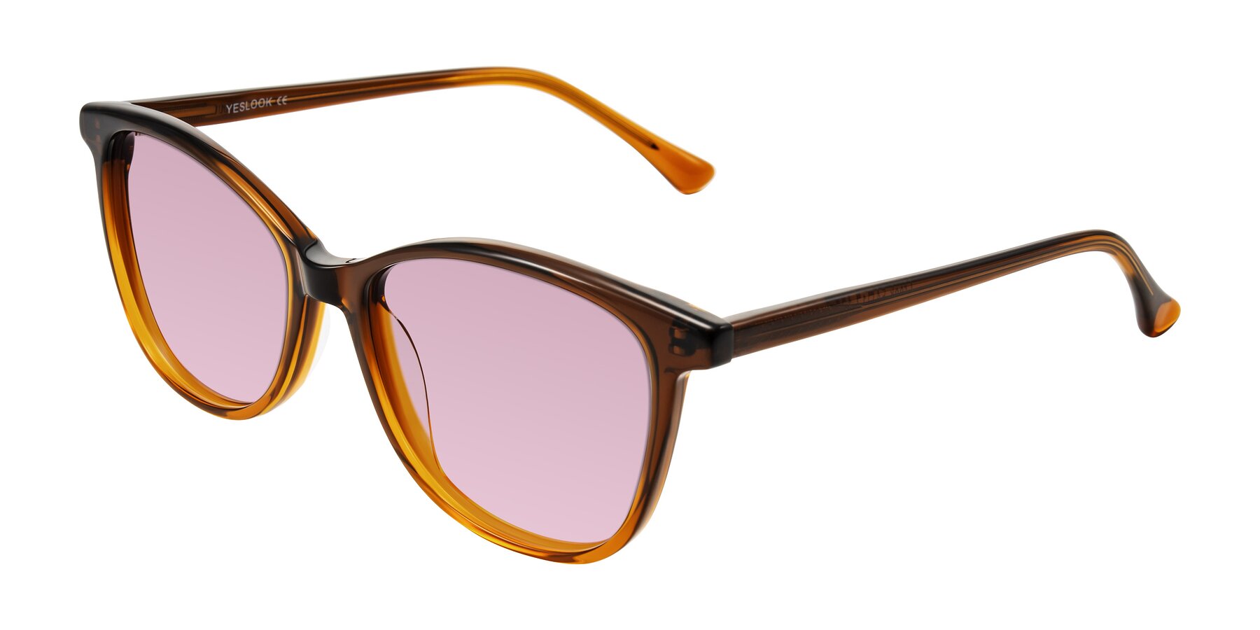 Angle of Creek in Gradient Brown with Light Wine Tinted Lenses