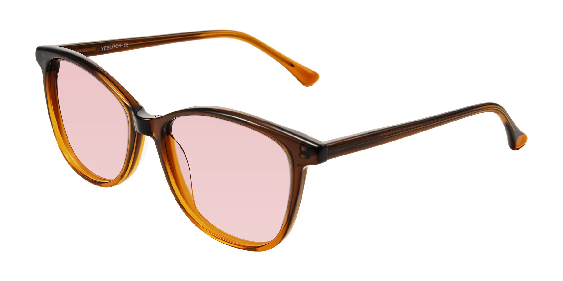 Angle of Creek in Gradient Brown with Light Garnet Tinted Lenses