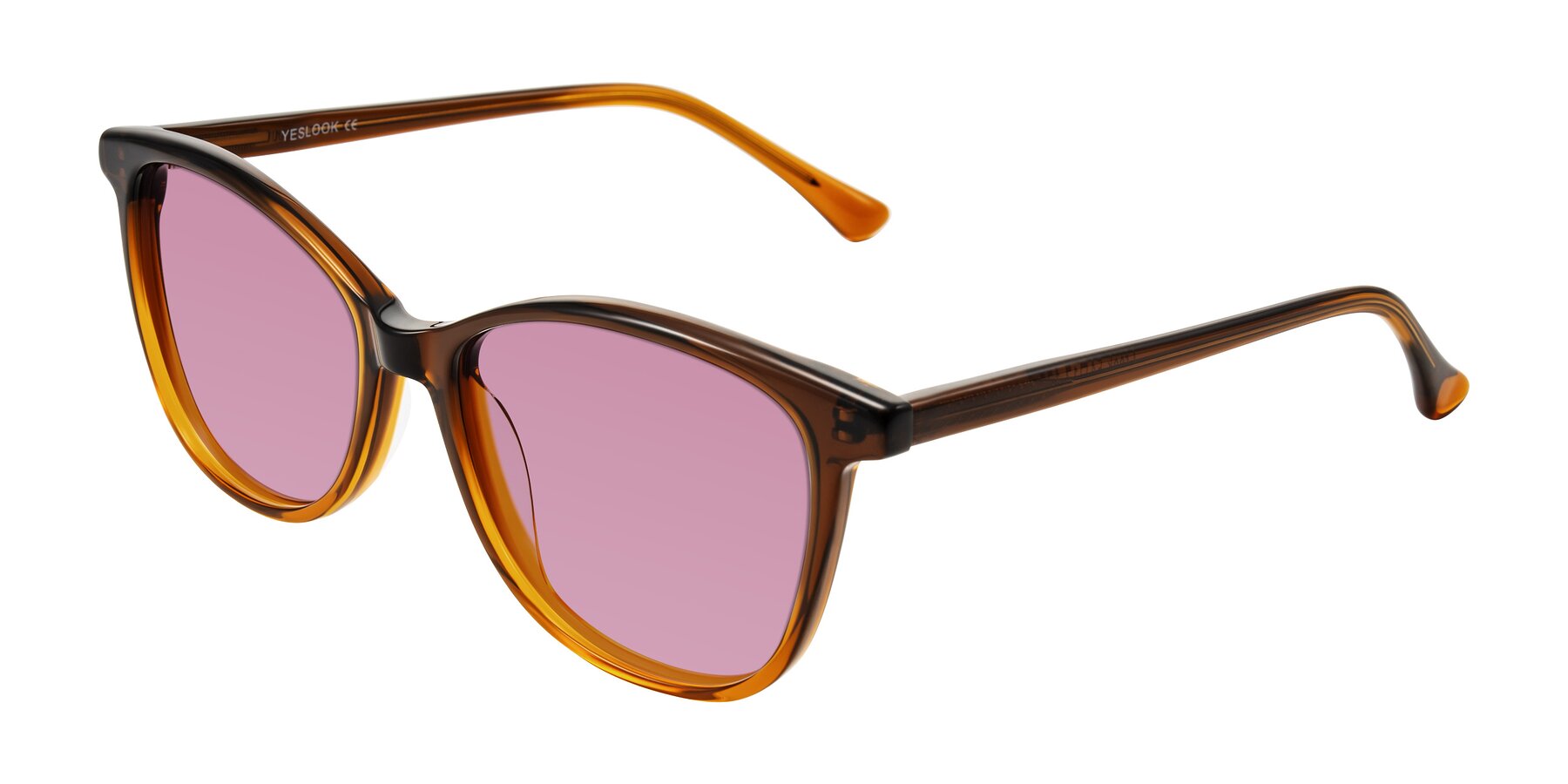 Angle of Creek in Gradient Brown with Medium Wine Tinted Lenses