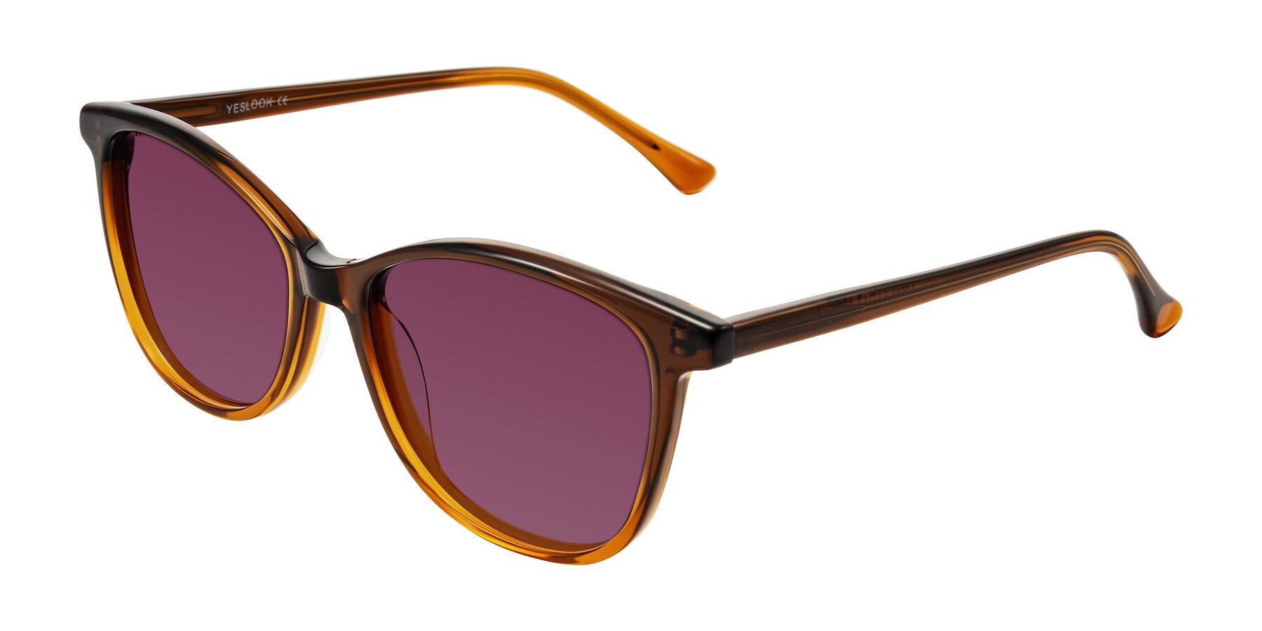 Angle of Creek in Gradient Brown with Wine Tinted Lenses