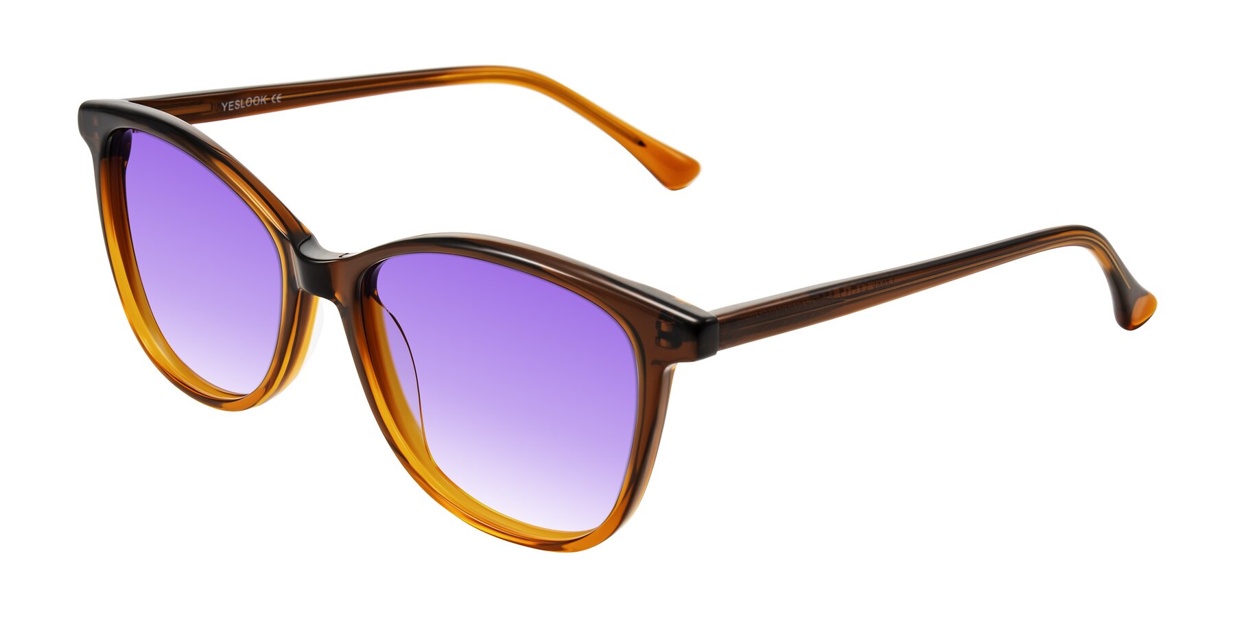 Angle of Creek in Gradient Brown with Purple Gradient Lenses