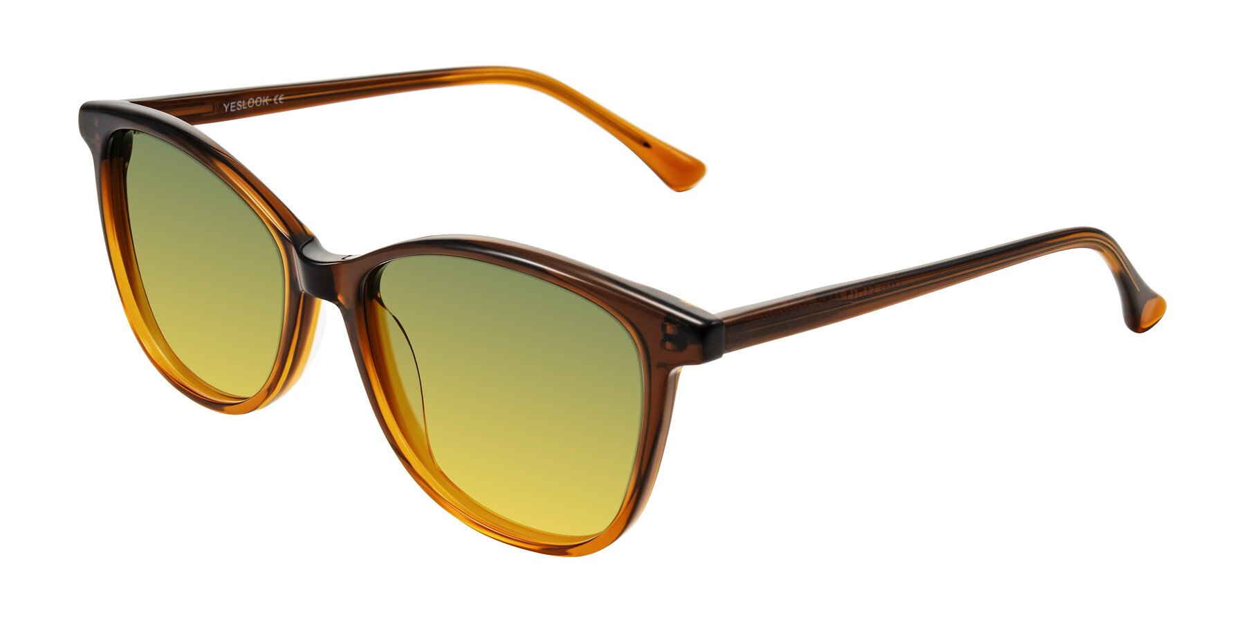 Angle of Creek in Gradient Brown with Green / Yellow Gradient Lenses