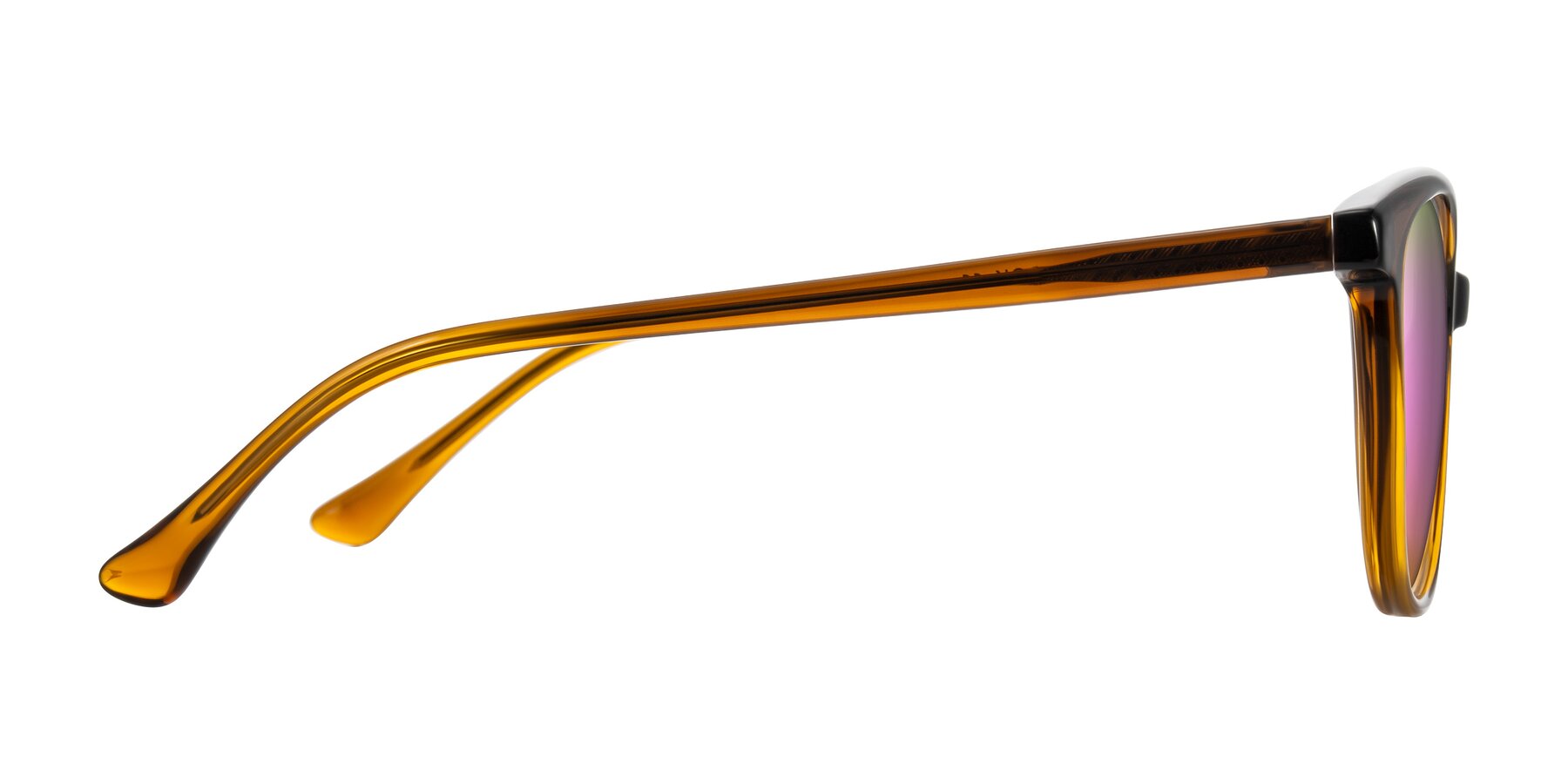 Side of Creek in Gradient Brown with Pink Mirrored Lenses