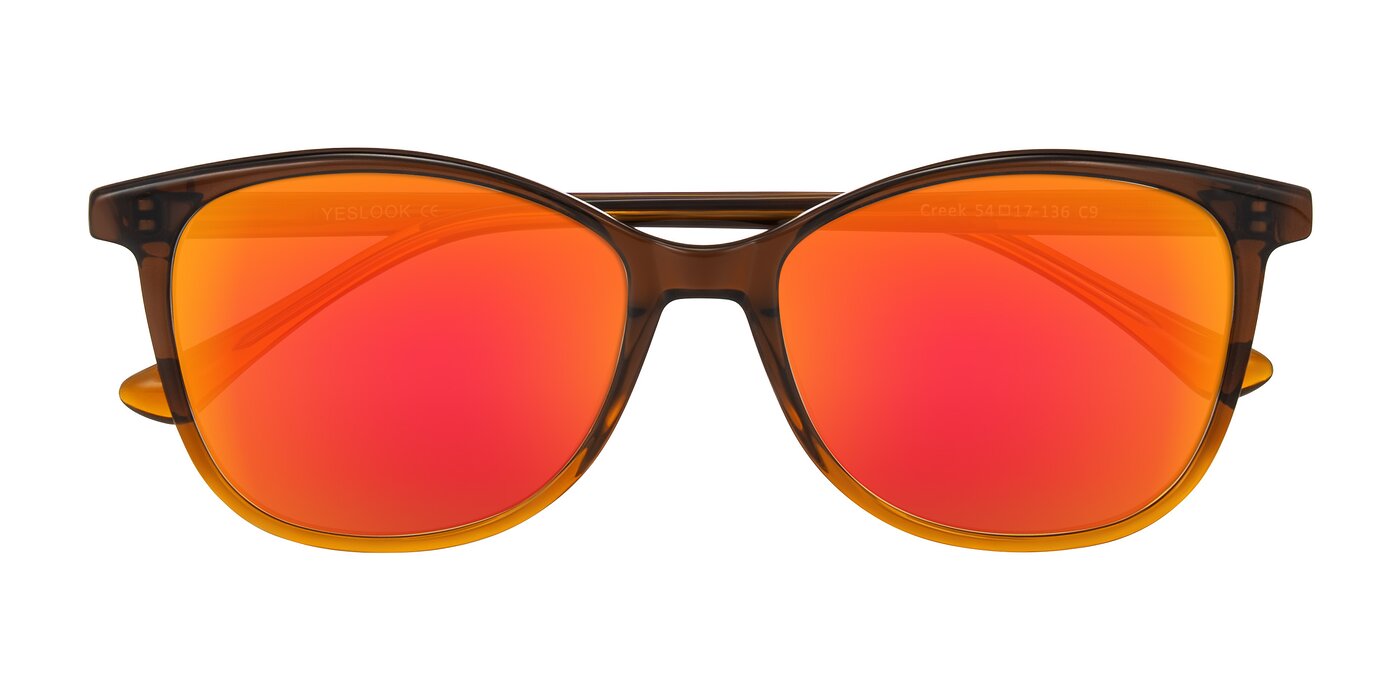 Creek - Gradient Brown Flash Mirrored Sunglasses