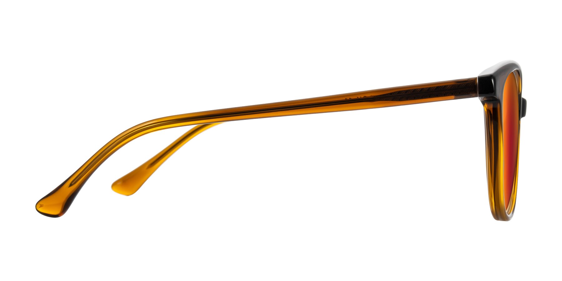 Side of Creek in Gradient Brown with Red Gold Mirrored Lenses