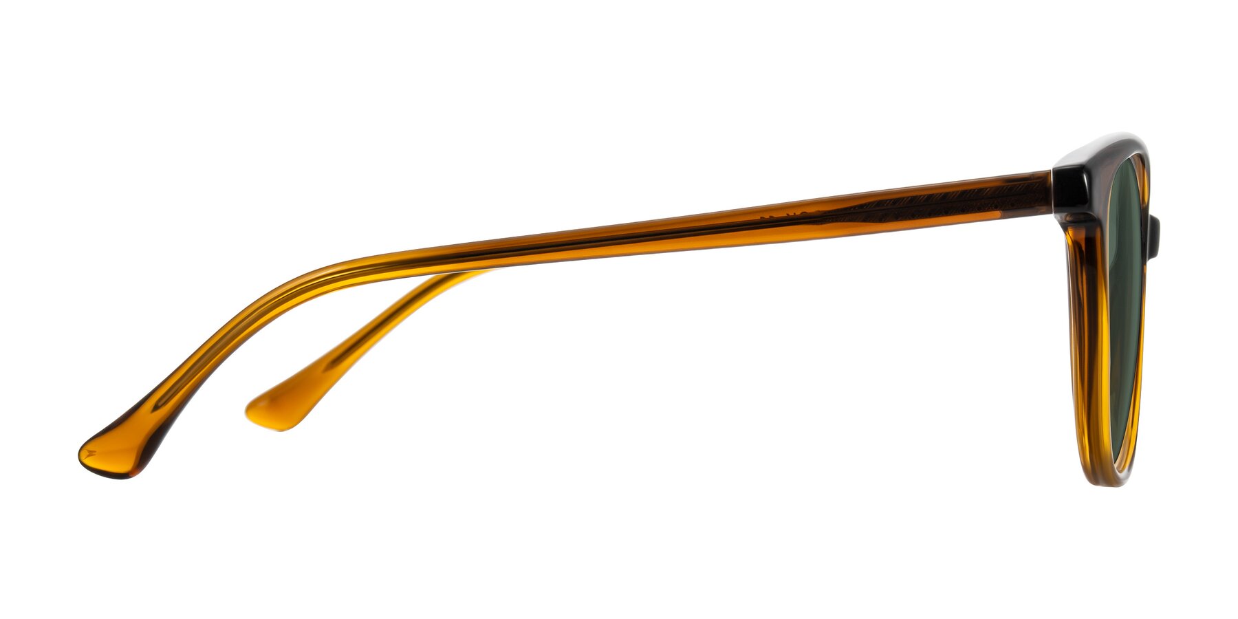 Side of Creek in Gradient Brown with Green Polarized Lenses
