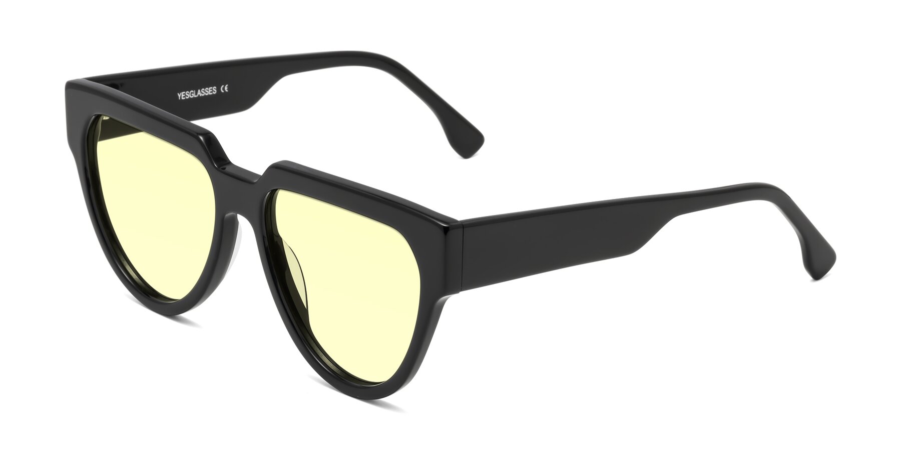 Angle of Yorke in Black with Light Yellow Tinted Lenses