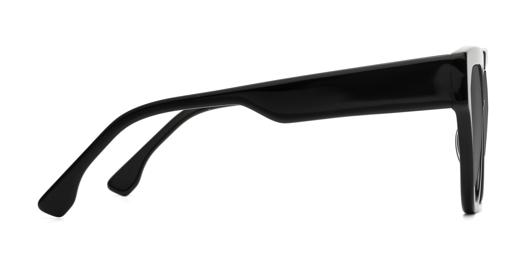 Side of Yorke in Black with Medium Gray Tinted Lenses