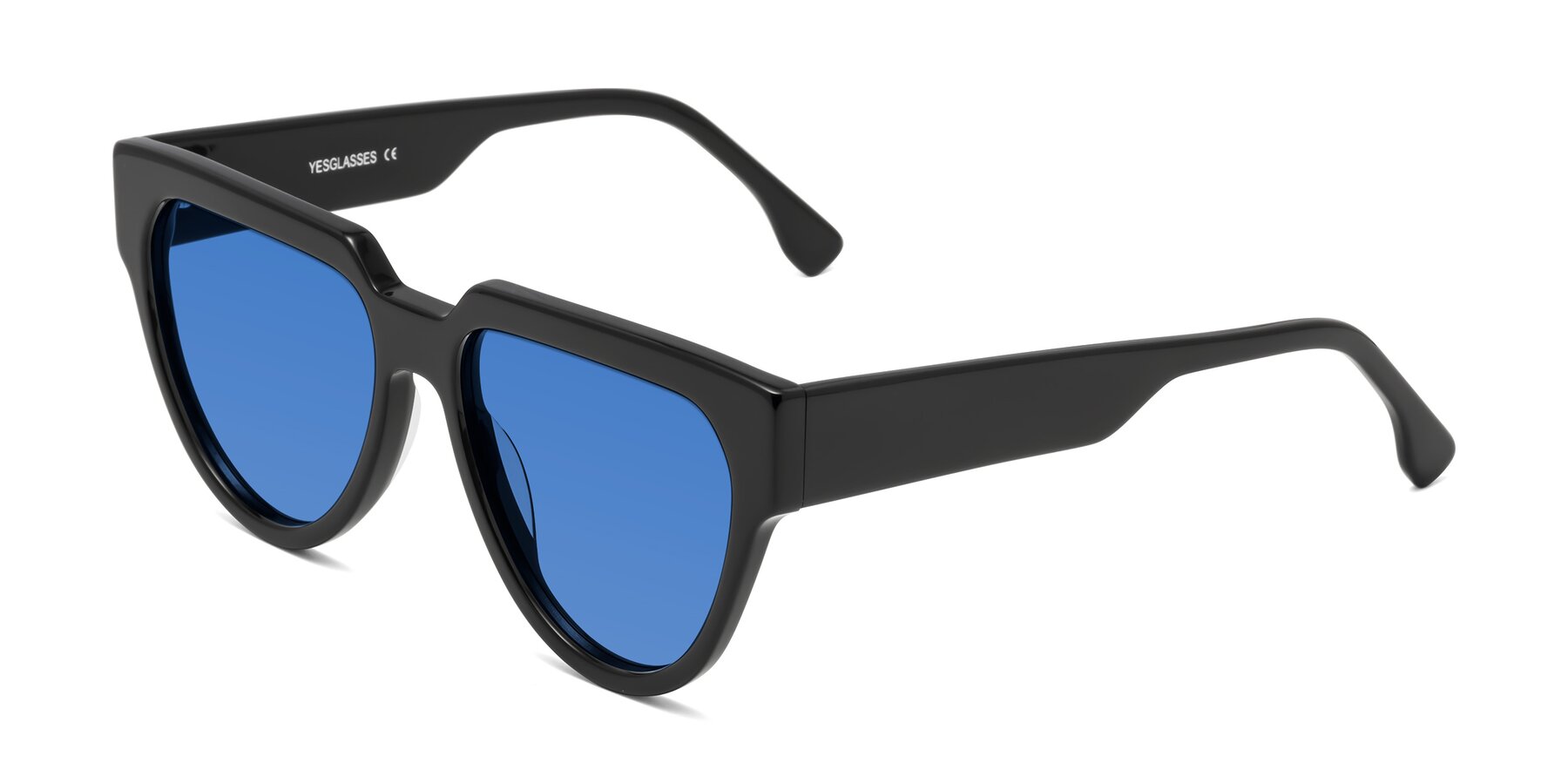 Angle of Yorke in Black with Blue Tinted Lenses