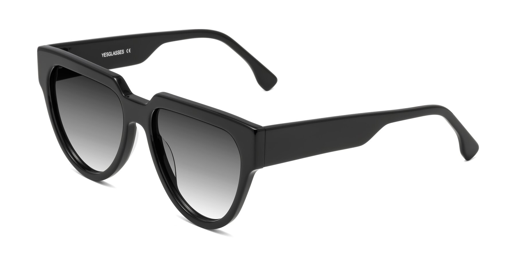 Angle of Yorke in Black with Gray Gradient Lenses