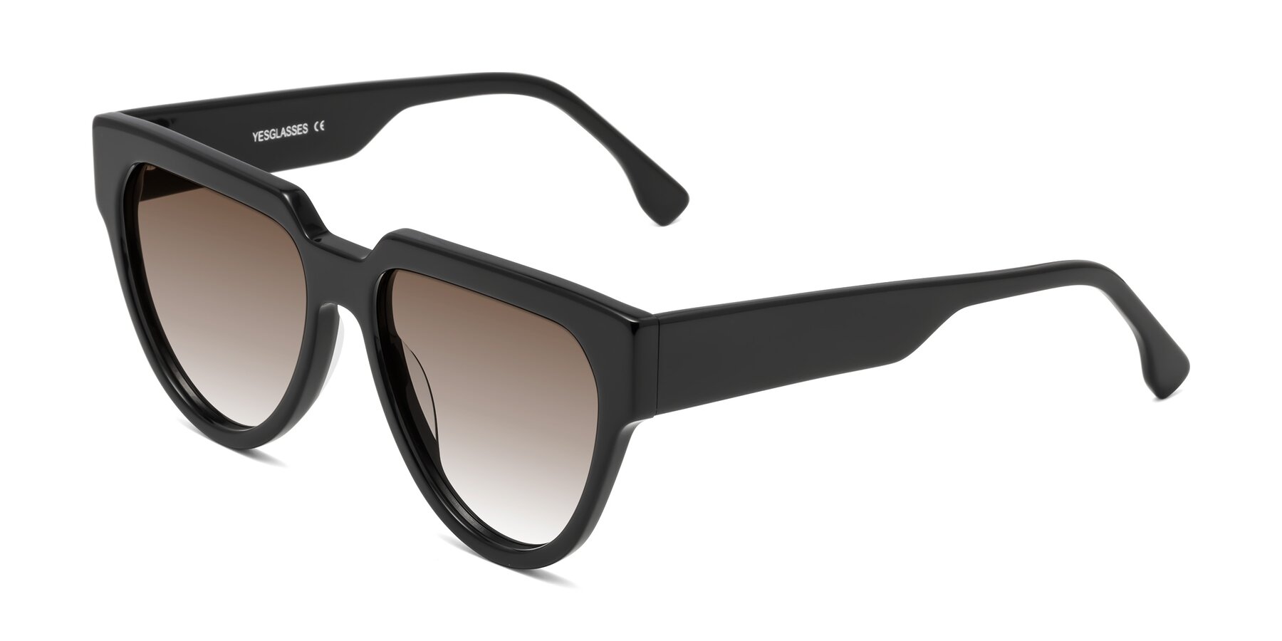 Angle of Yorke in Black with Brown Gradient Lenses