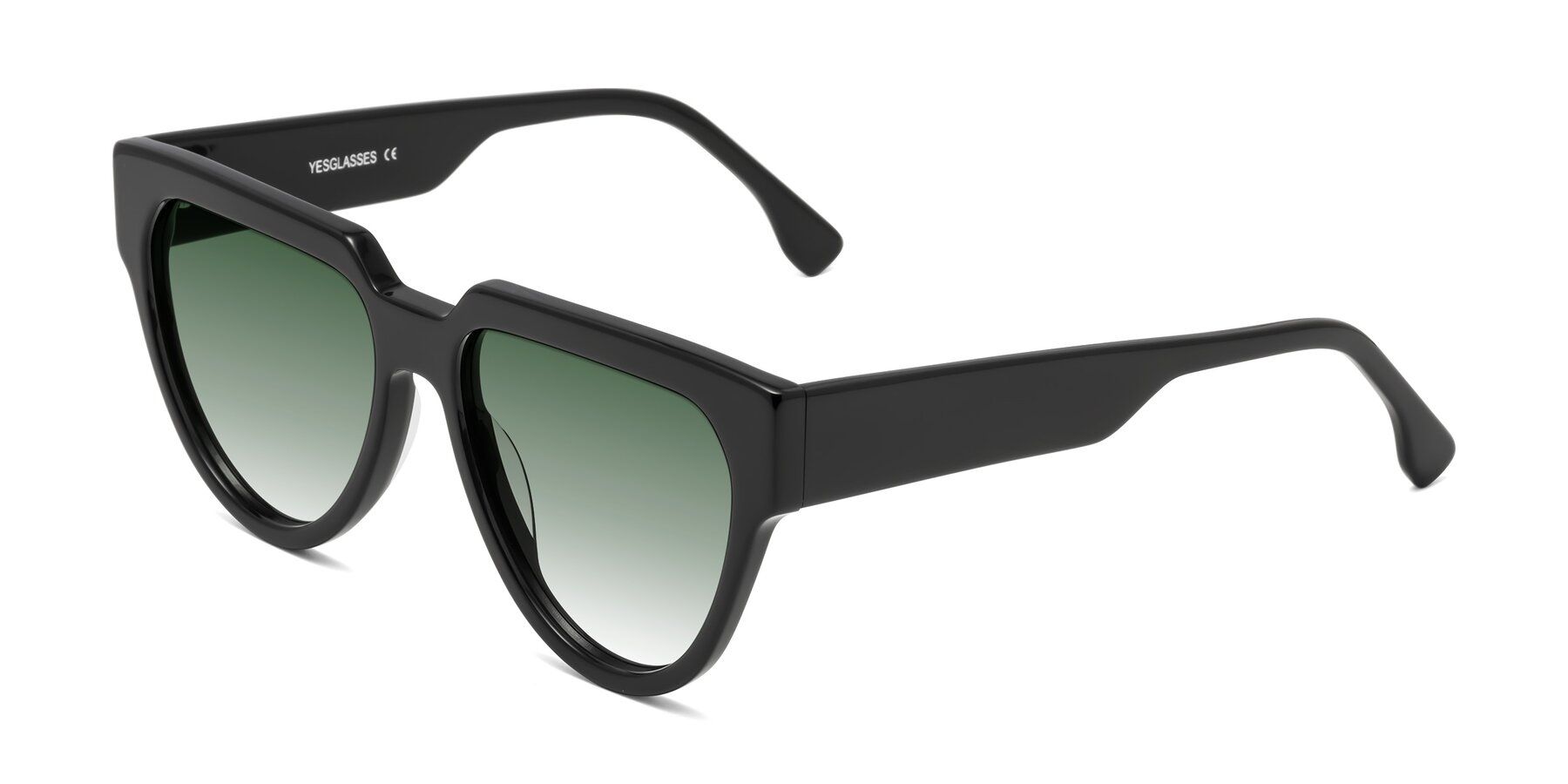 Angle of Yorke in Black with Green Gradient Lenses