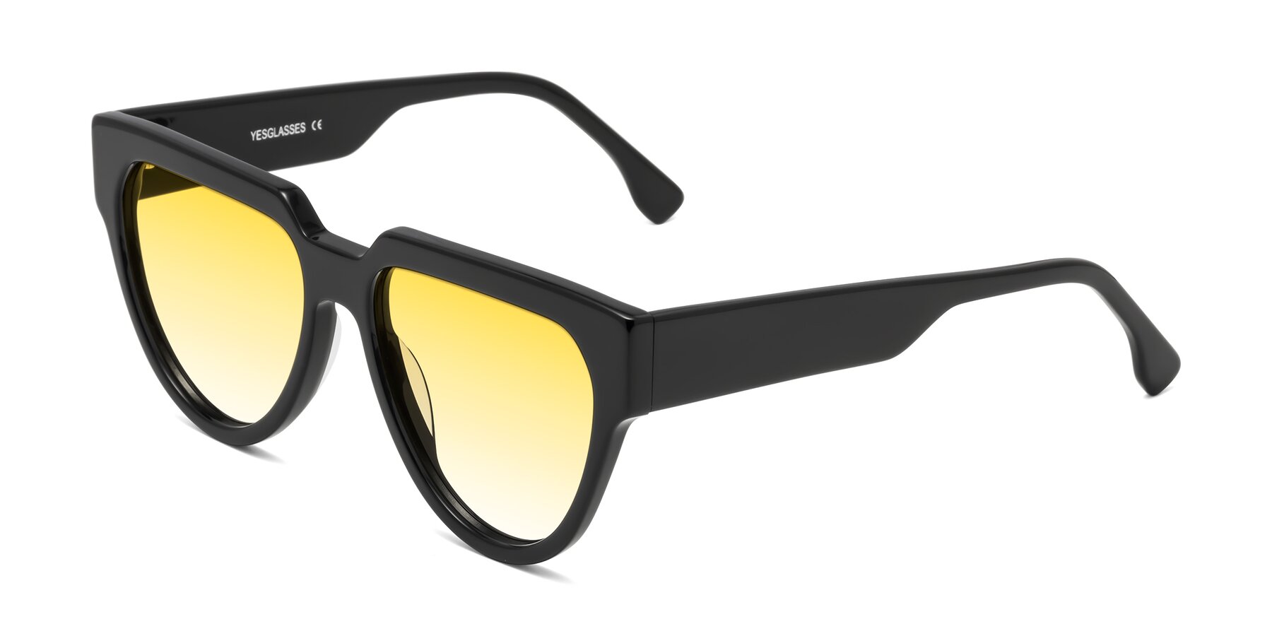 Angle of Yorke in Black with Yellow Gradient Lenses