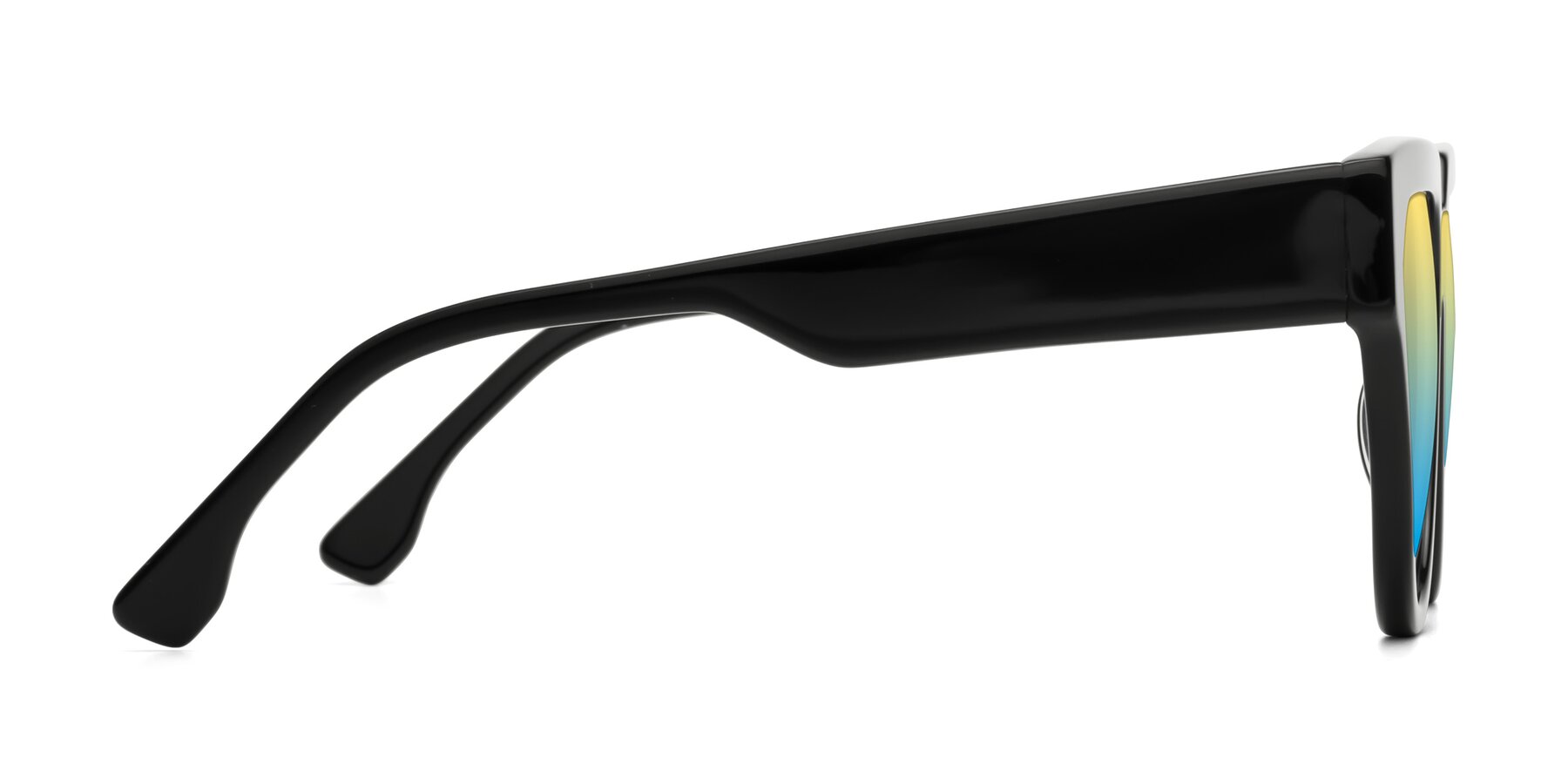 Side of Yorke in Black with Yellow / Blue Gradient Lenses