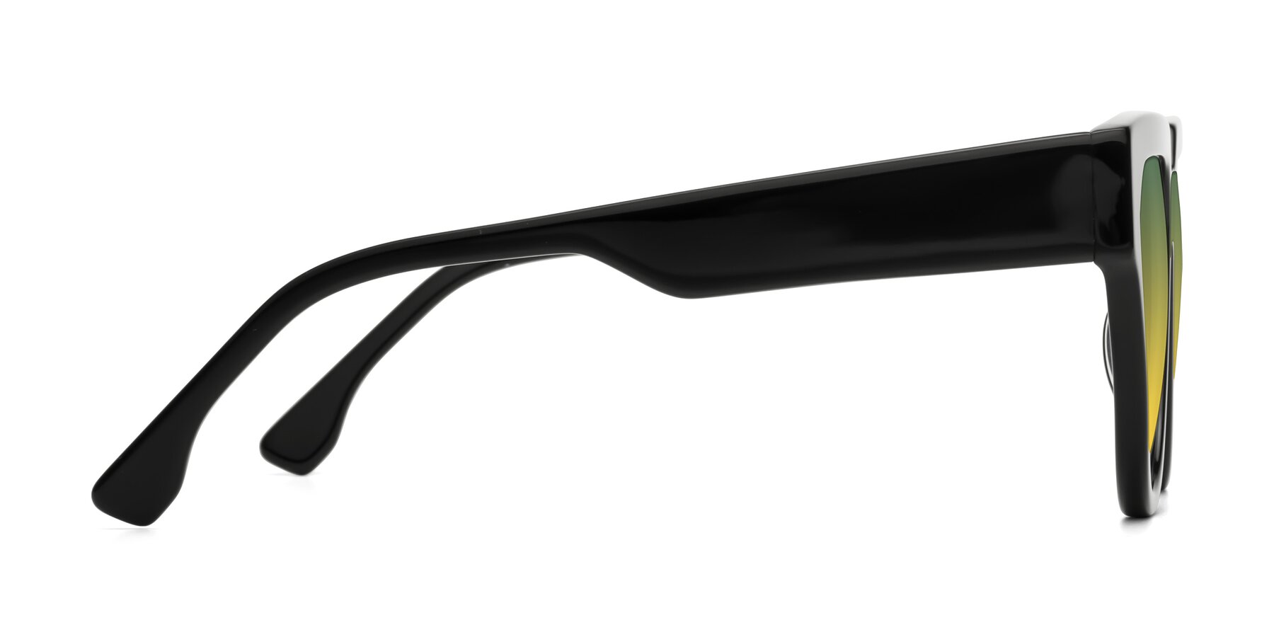 Side of Yorke in Black with Green / Yellow Gradient Lenses
