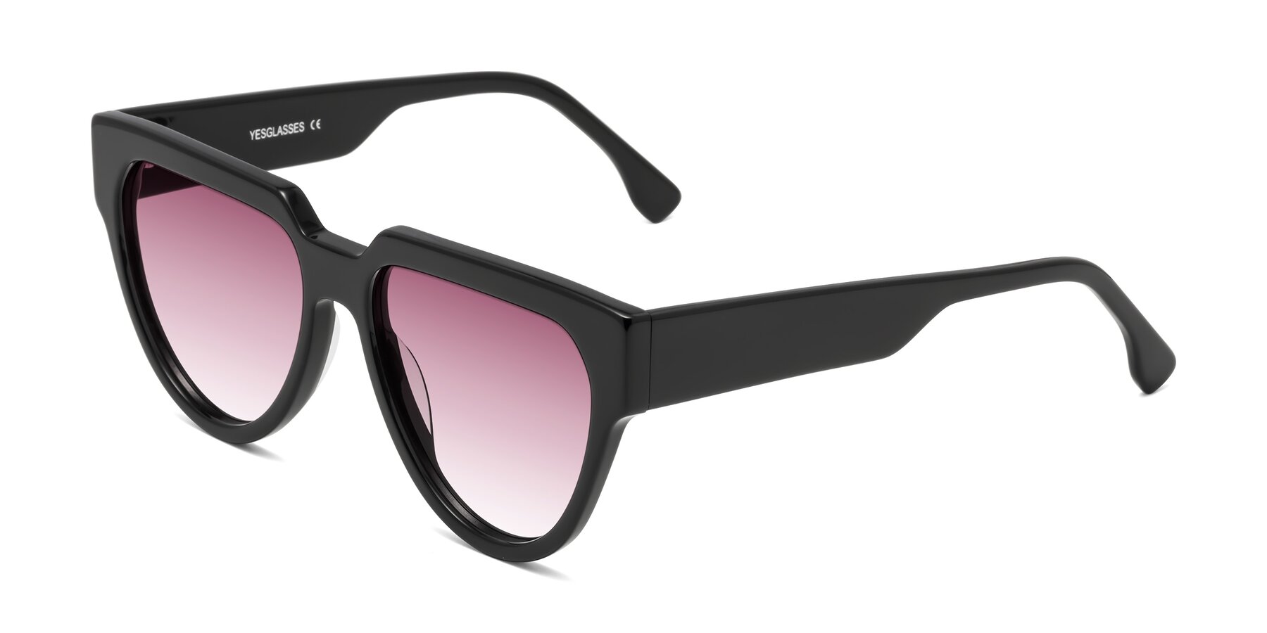 Angle of Yorke in Black with Wine Gradient Lenses