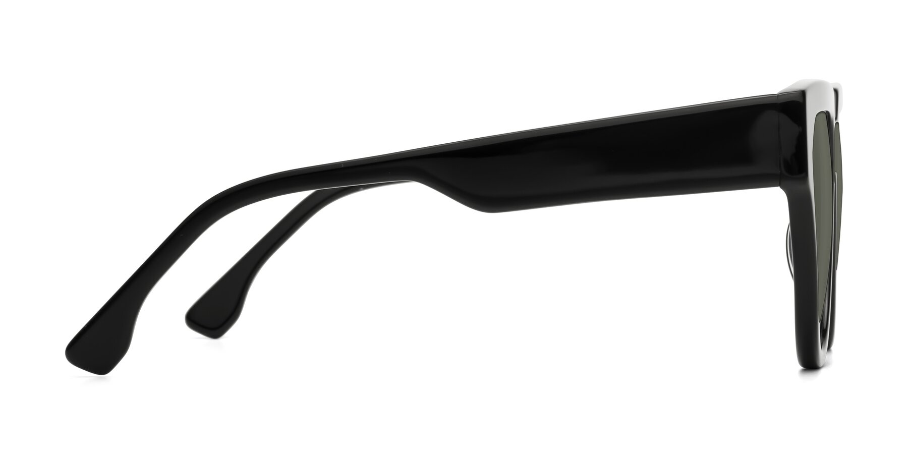 Side of Yorke in Black with Gray Polarized Lenses