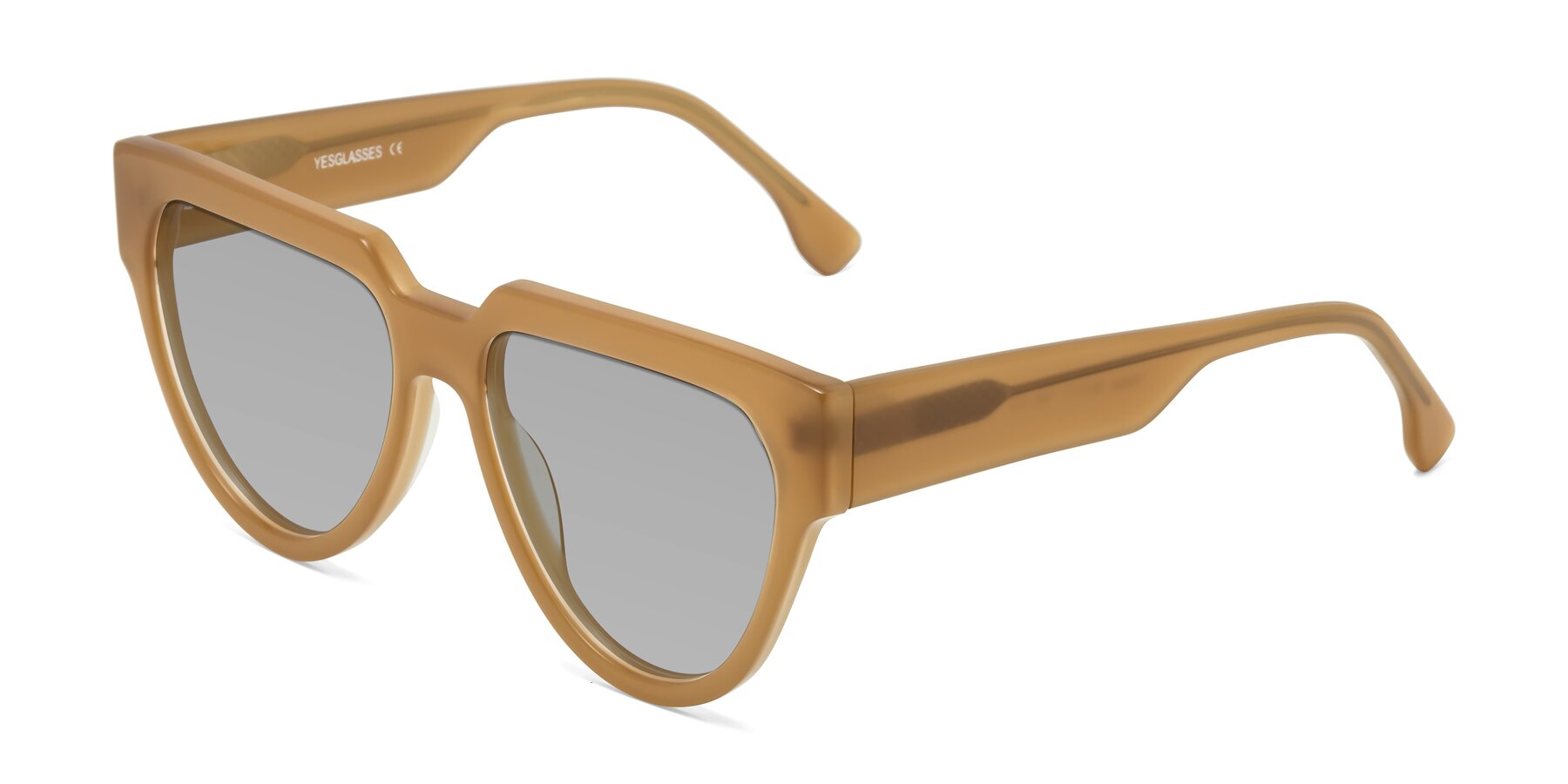 Angle of Yorke in Caramel with Light Gray Tinted Lenses