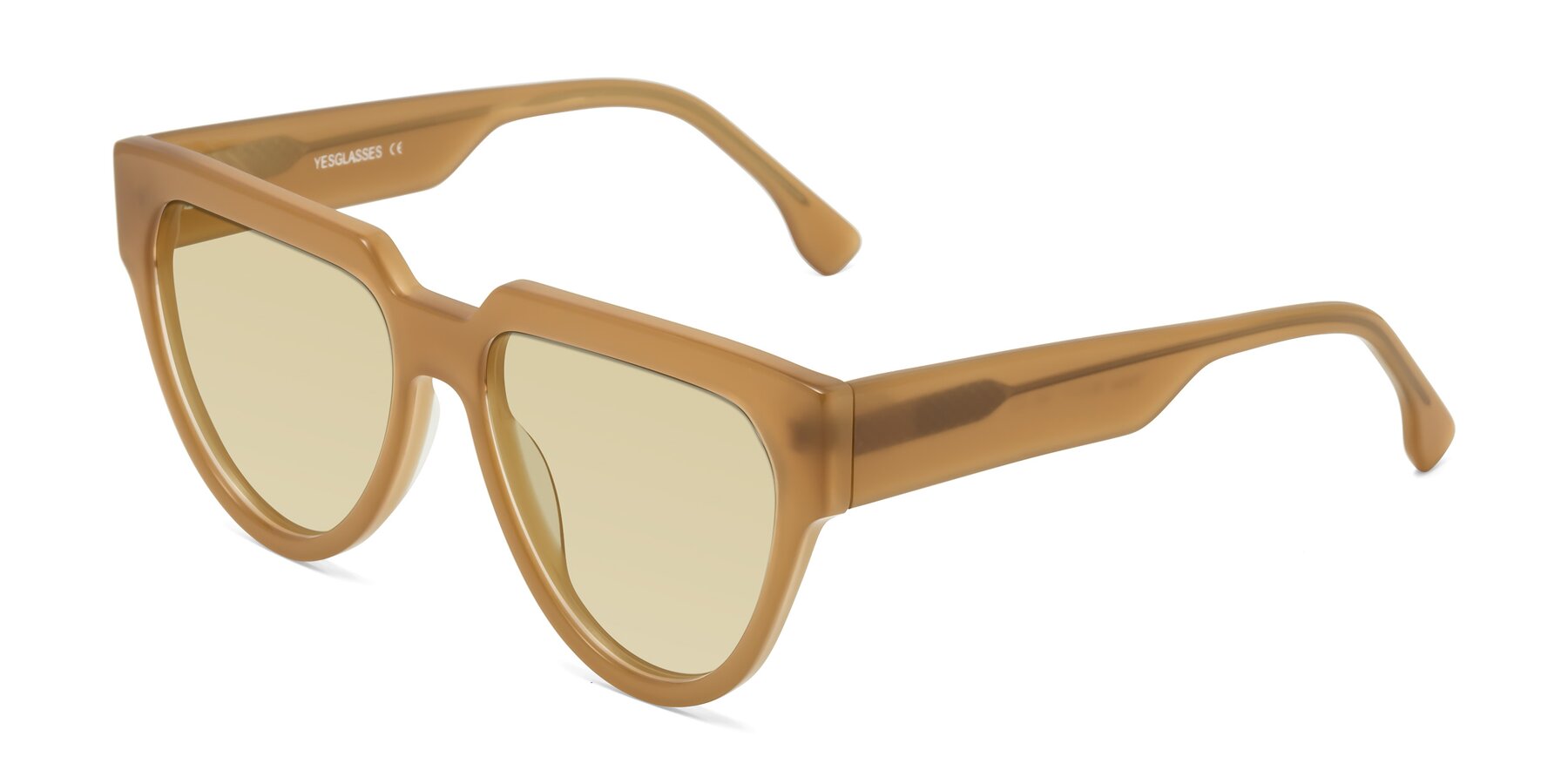 Angle of Yorke in Caramel with Light Champagne Tinted Lenses