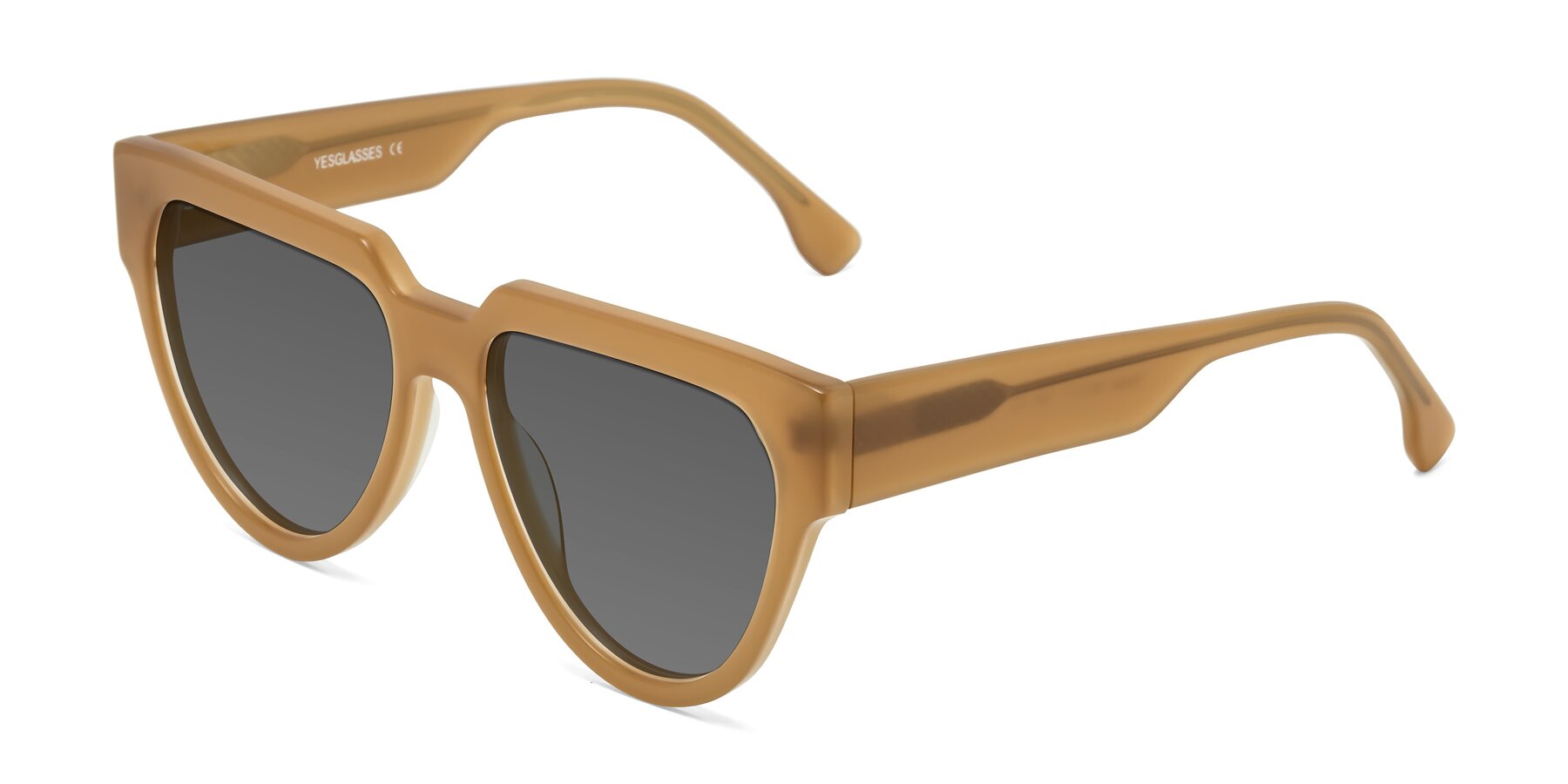 Angle of Yorke in Caramel with Medium Gray Tinted Lenses