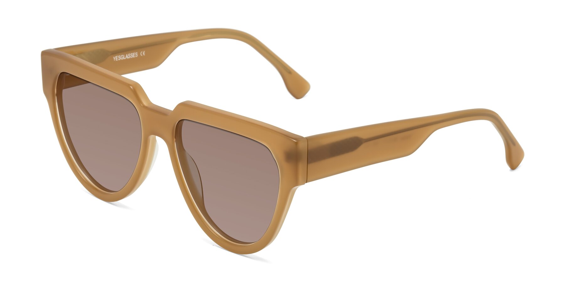 Angle of Yorke in Caramel with Medium Brown Tinted Lenses