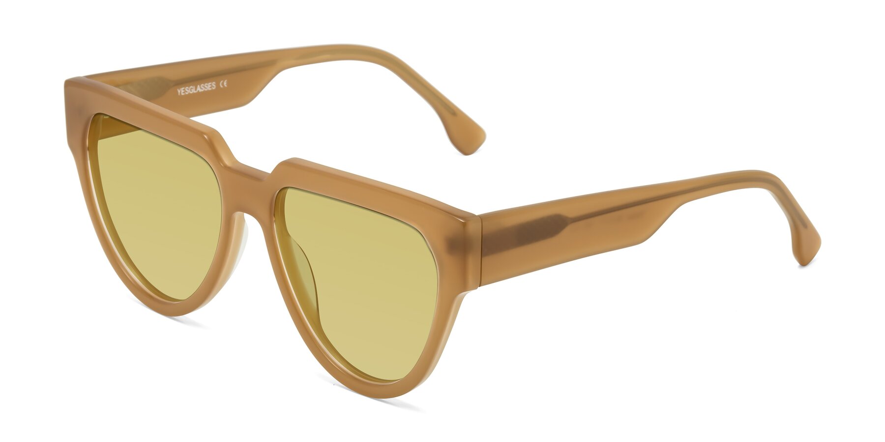 Angle of Yorke in Caramel with Medium Champagne Tinted Lenses