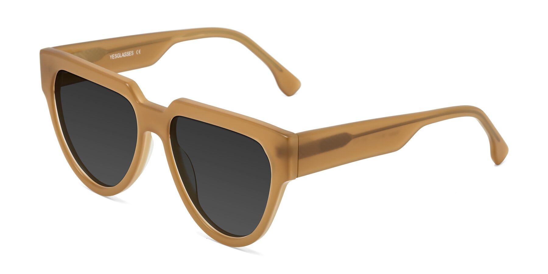 Angle of Yorke in Caramel with Gray Tinted Lenses