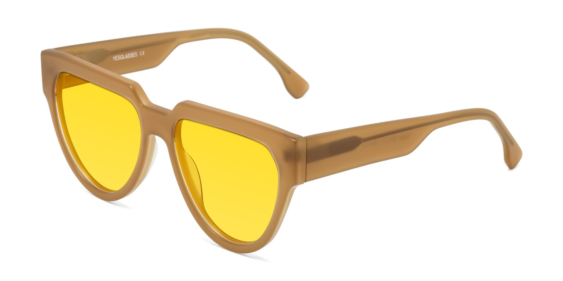 Angle of Yorke in Caramel with Yellow Tinted Lenses