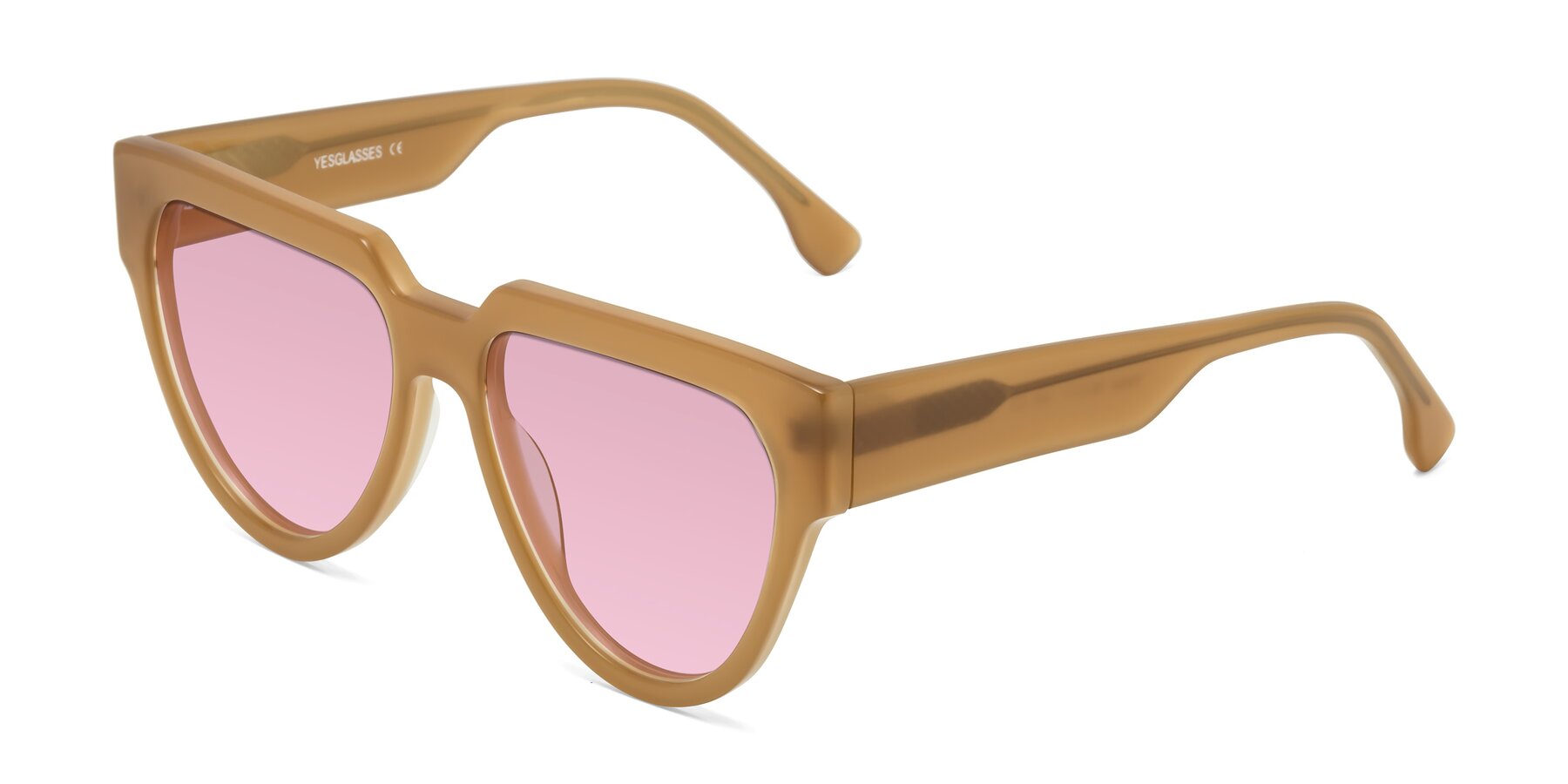 Angle of Yorke in Caramel with Light Wine Tinted Lenses