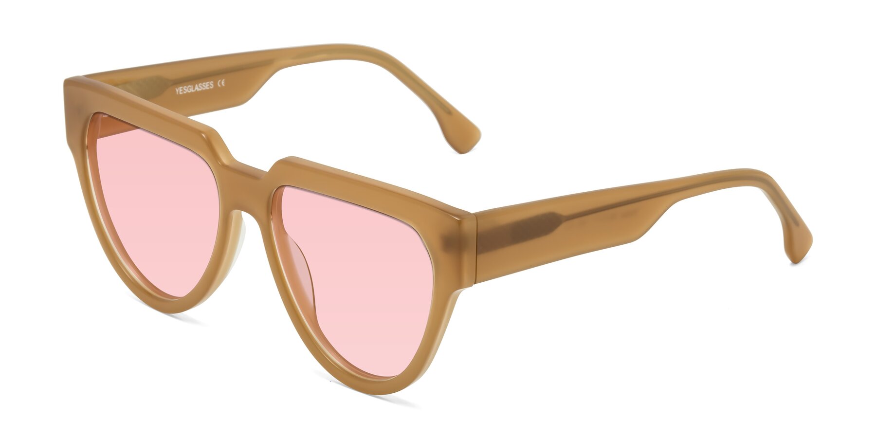 Angle of Yorke in Caramel with Light Garnet Tinted Lenses