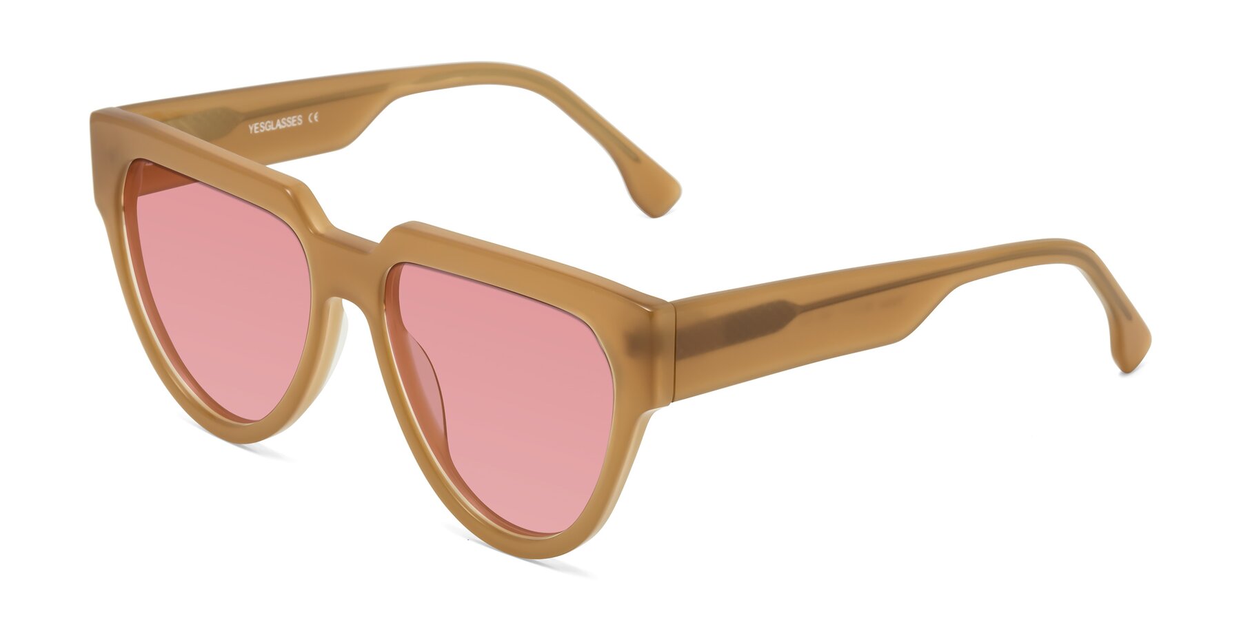 Angle of Yorke in Caramel with Medium Garnet Tinted Lenses