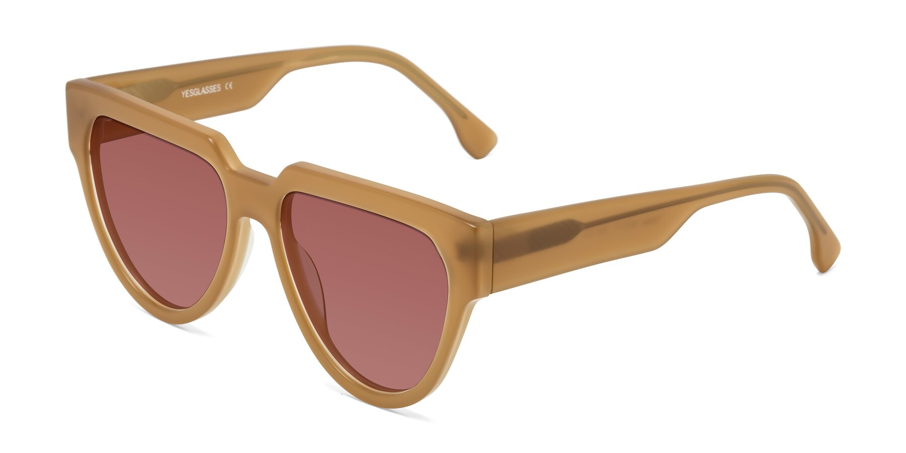 Angle of Yorke in Caramel with Garnet Tinted Lenses