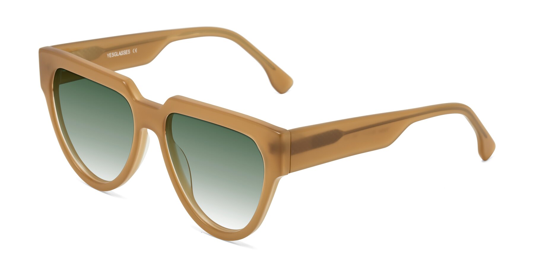 Angle of Yorke in Caramel with Green Gradient Lenses