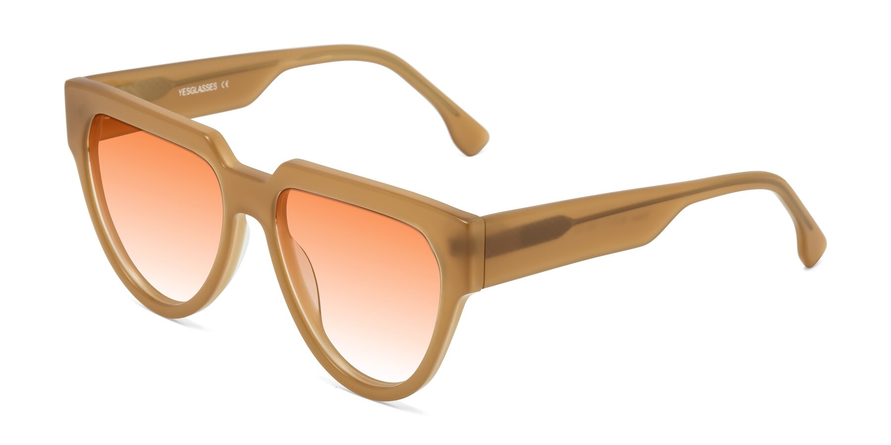 Angle of Yorke in Caramel with Orange Gradient Lenses