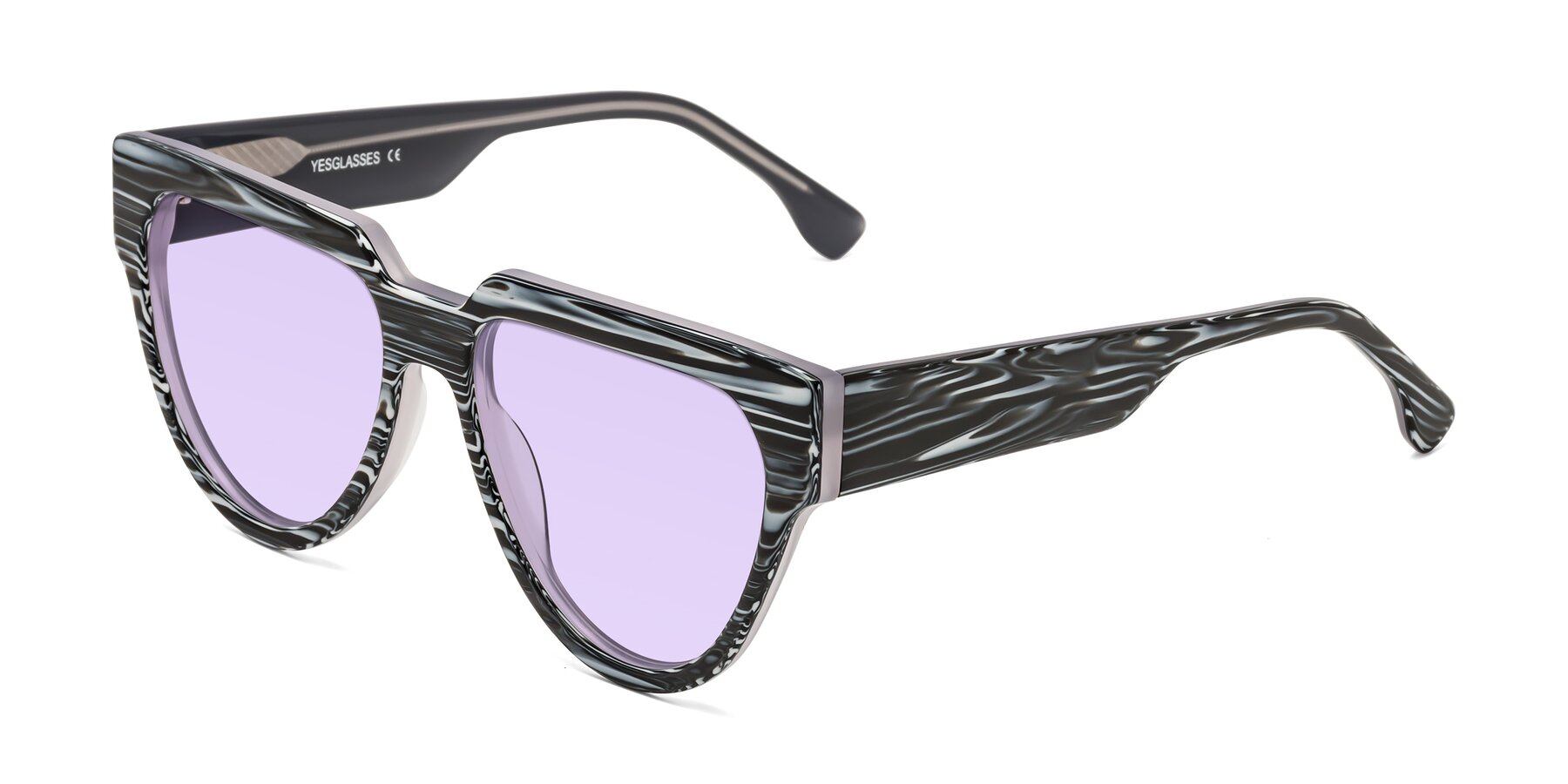 Angle of Yorke in Zebra-Print with Light Purple Tinted Lenses