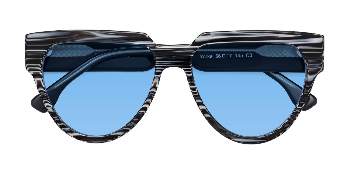 Yorke - White Striple Tinted Sunglasses