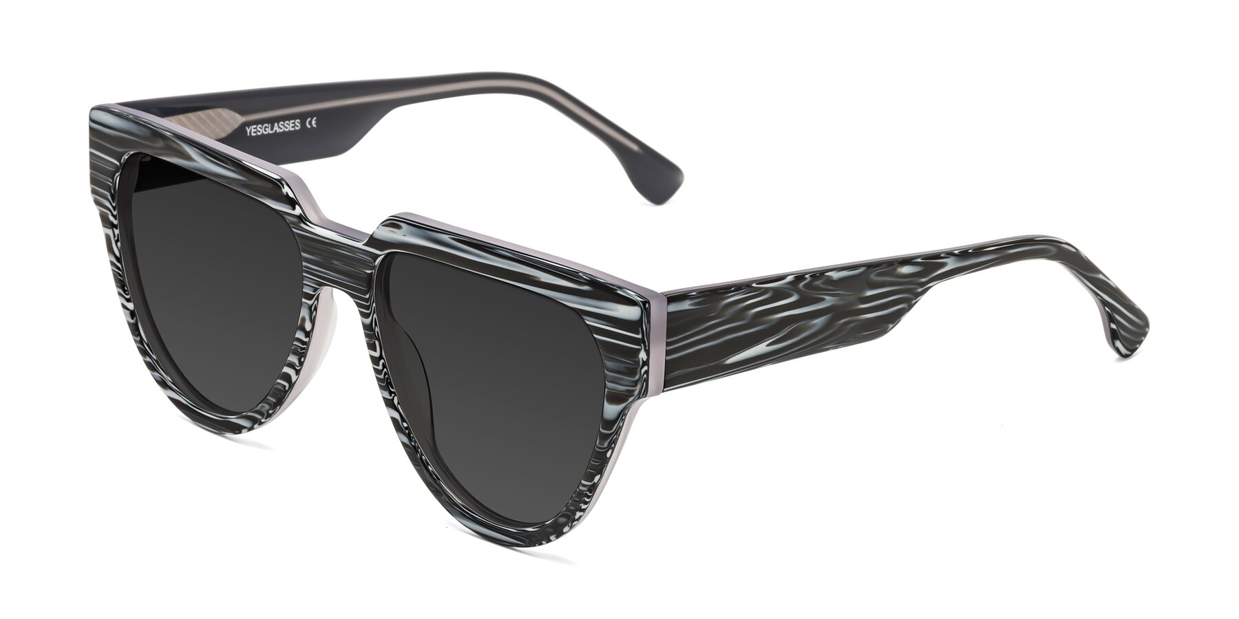 Angle of Yorke in Zebra-Print with Gray Tinted Lenses