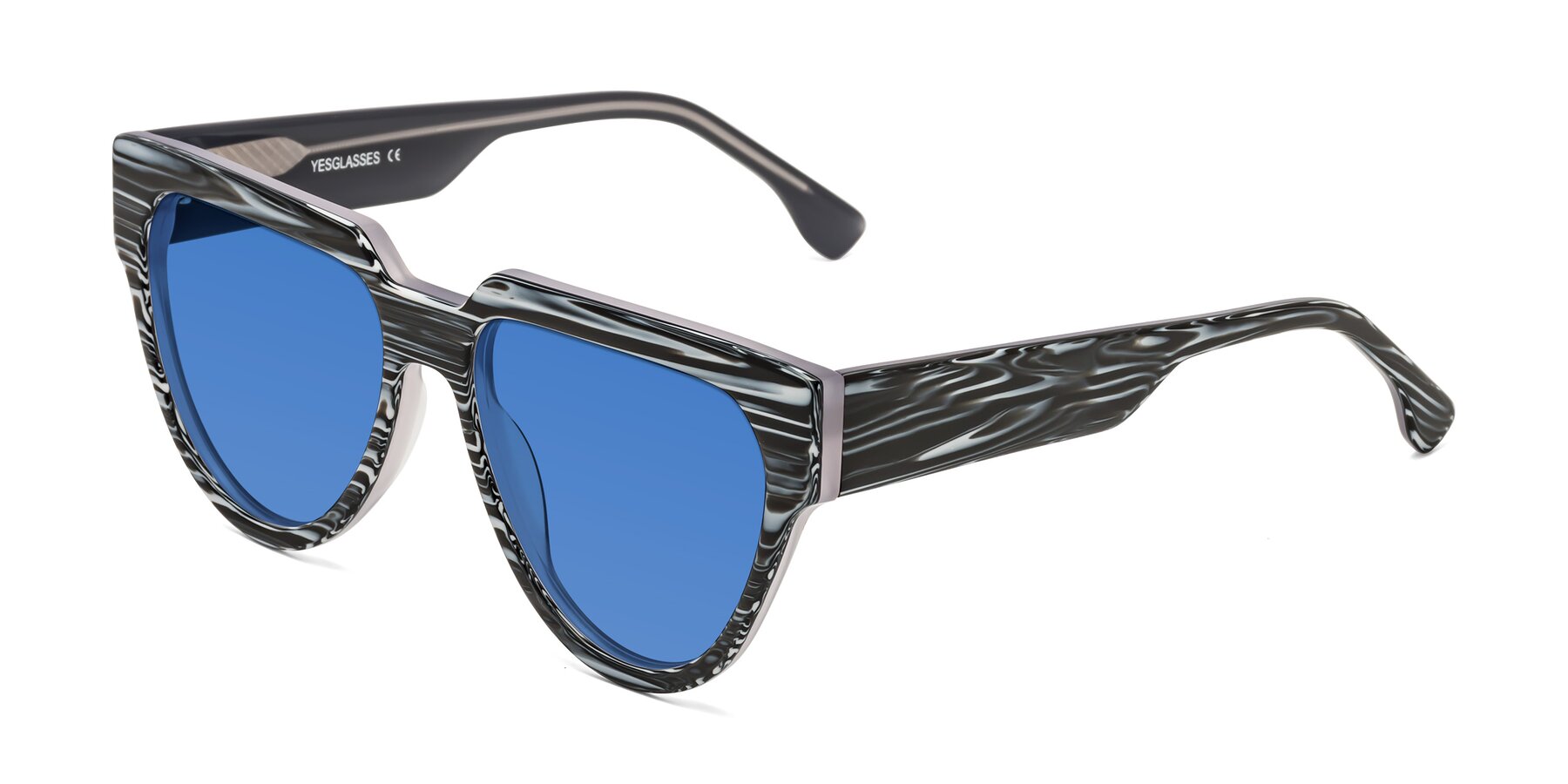 Angle of Yorke in Zebra-Print with Blue Tinted Lenses